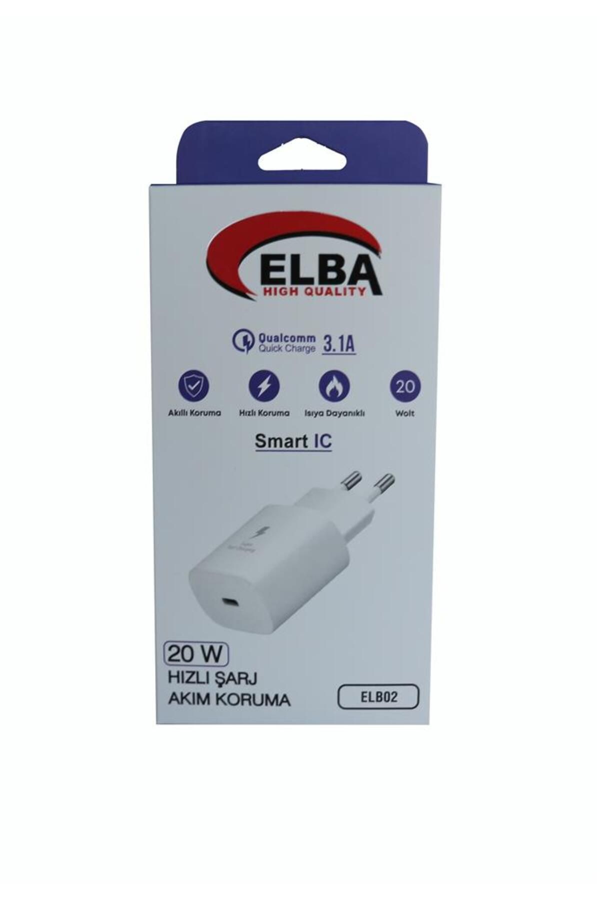 Vobotek Teknoloji Elba ELB02-20WPD Beyaz 20W USB-C Şarj Kafa PD 3.0-QC4.0(Akıllı Koruma-Hızlı Şarj-Isıya Dayanıklı)