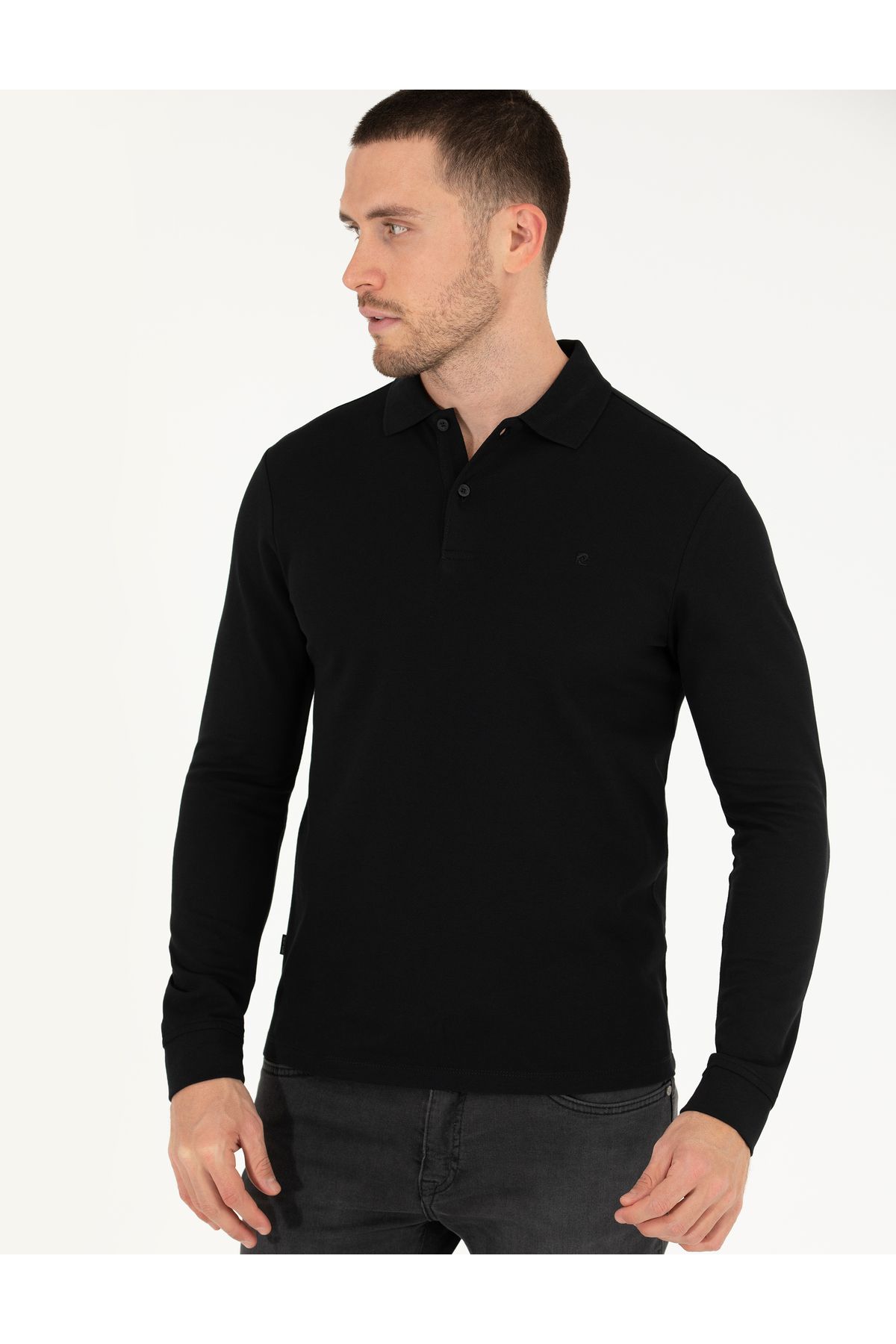 Pierre Cardin-Black Slim Fit Basic Sweatshirt 50276035 -Vr046 2