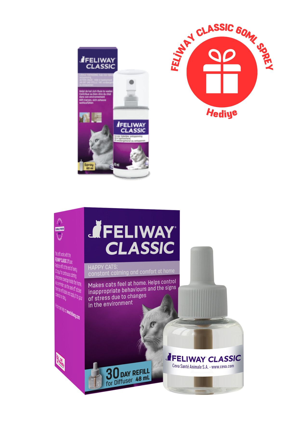 FELIWAY Classic Refill 30 Günlük Yedek Kartuş 48 Ml