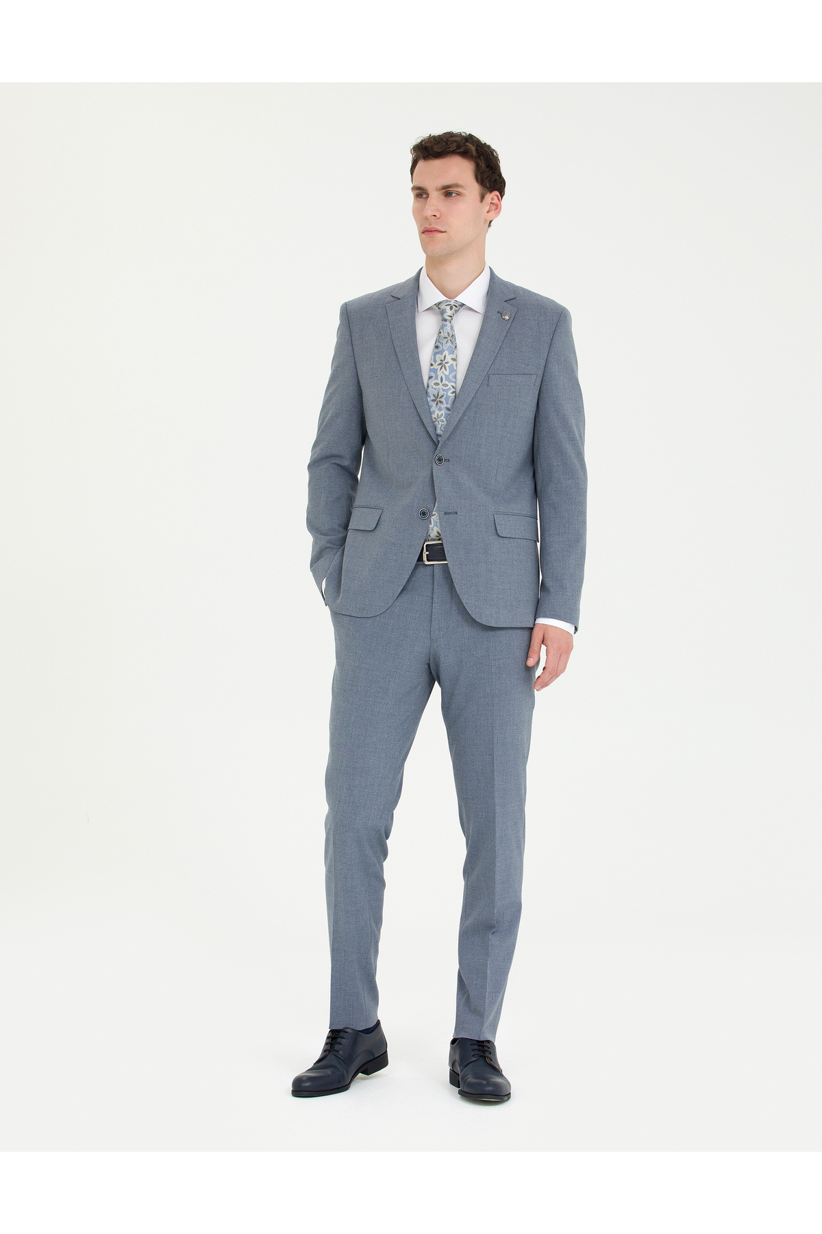 پیر کاردین سابق آبی نیروی دریایی Slim Fit Suit 50274412-VR033