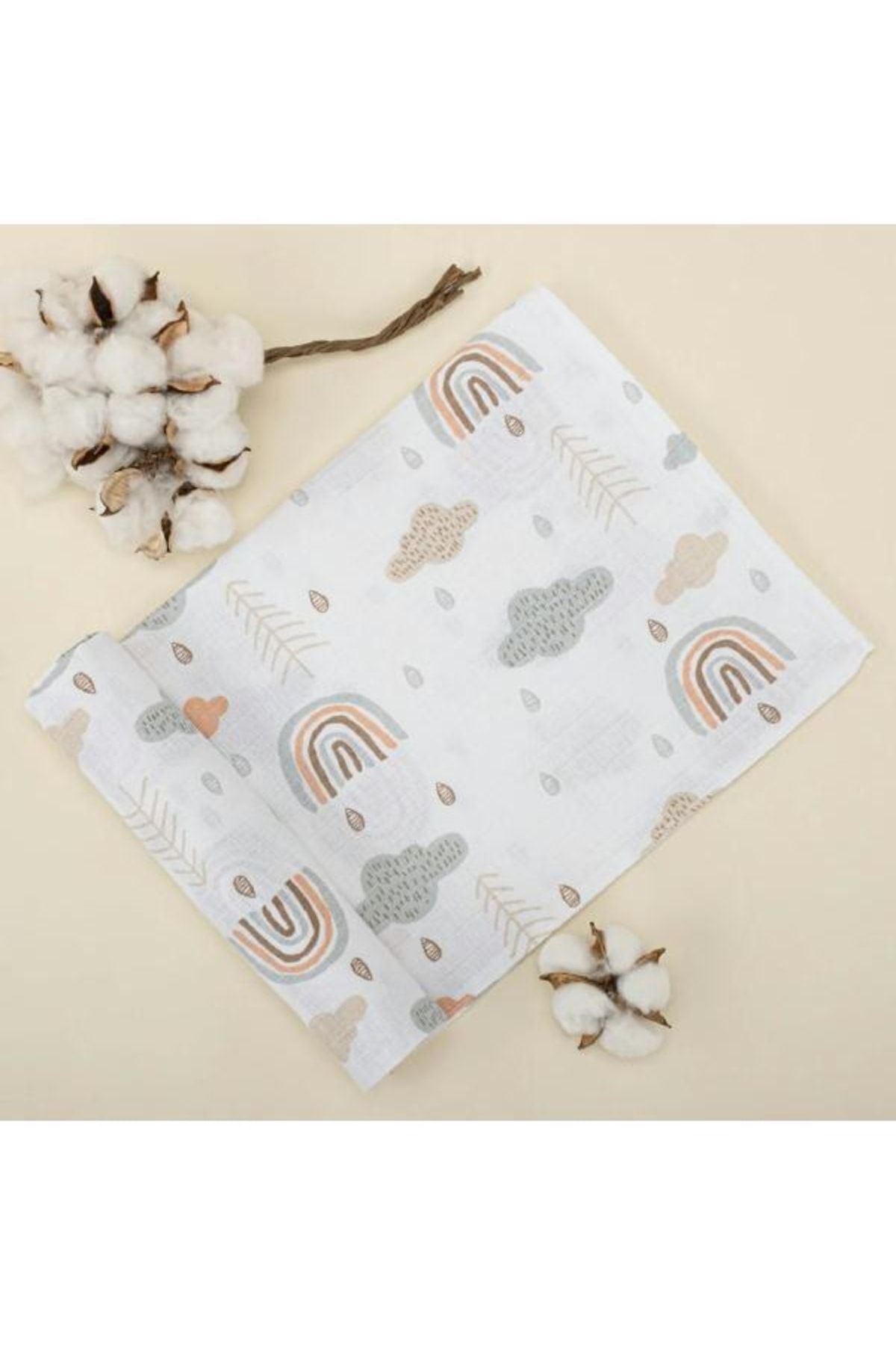 Babycitytr Müslin Battaniye Müslin Örtü 75x105 Cm Müslin Bez Organik Muslin 1 Adet fotoğrafı 2 (önizleme)