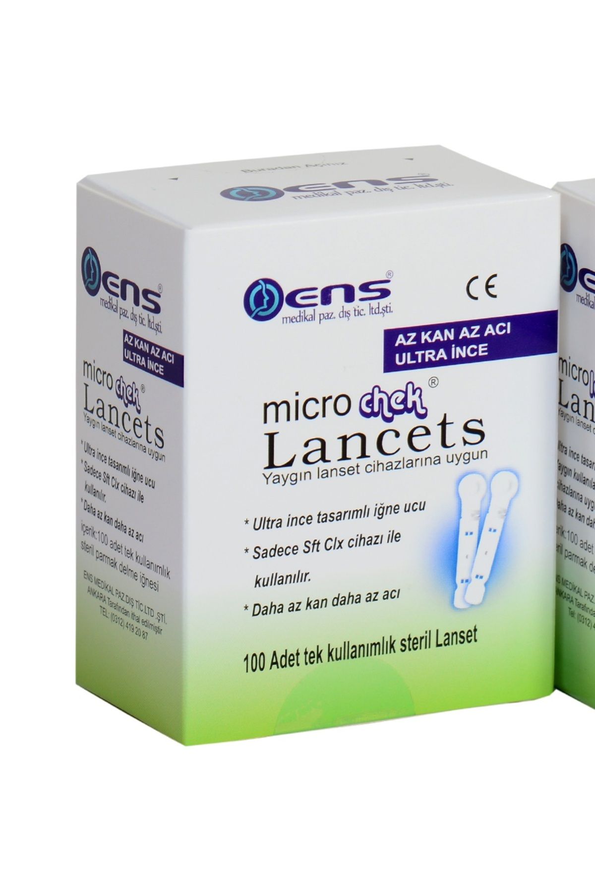 ENS Microchek 100 Adet Lanset 3lü Paket