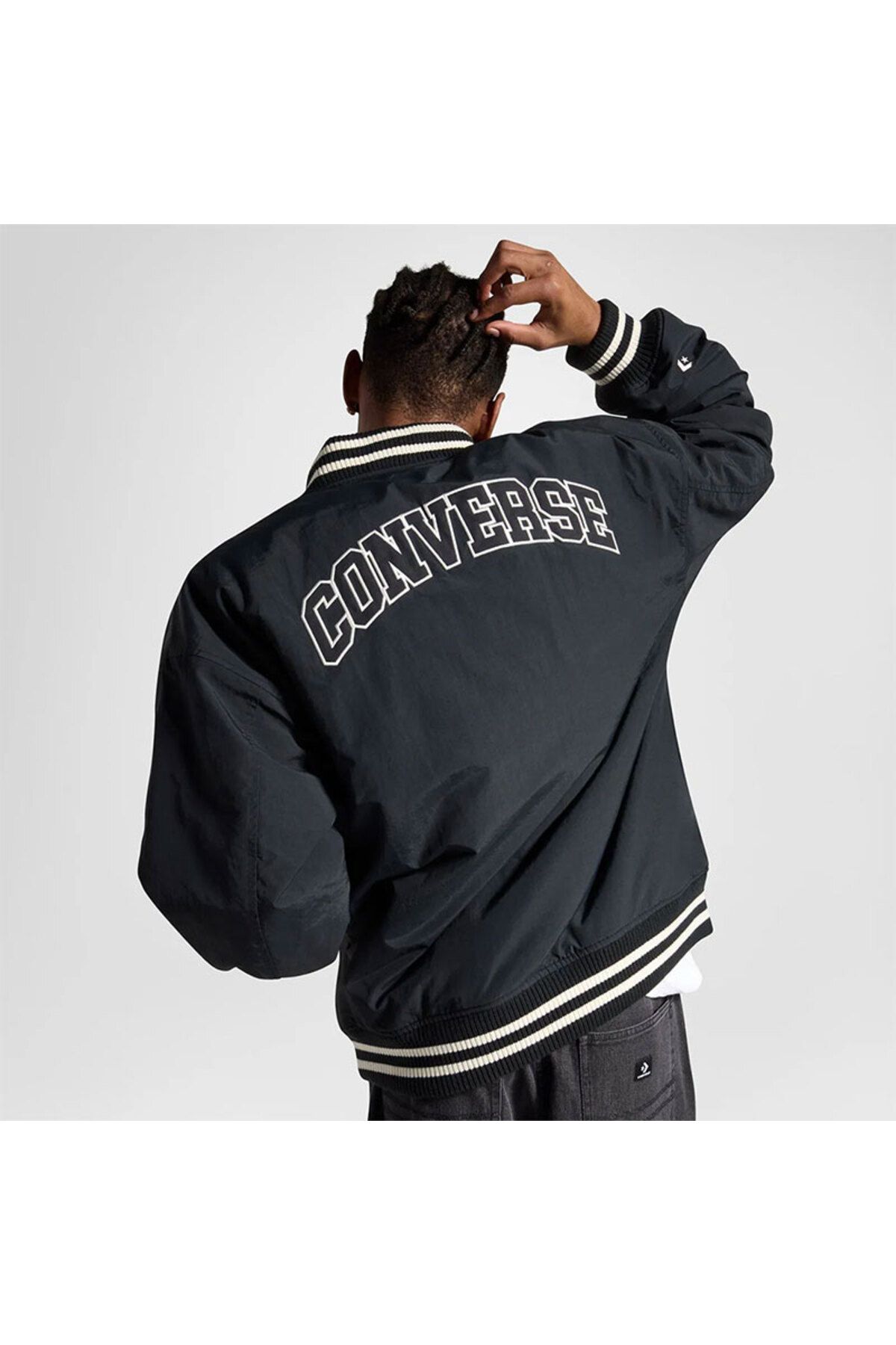 کت بامبر گرافیکی مشکی کانورس Converse مدل Varsity Graphic 10026976-001  Converse
