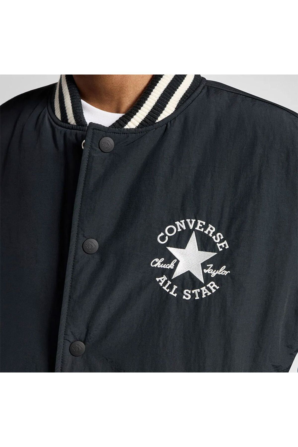 کت بامبر گرافیکی مشکی کانورس Converse مدل Varsity Graphic 10026976-001  Converse