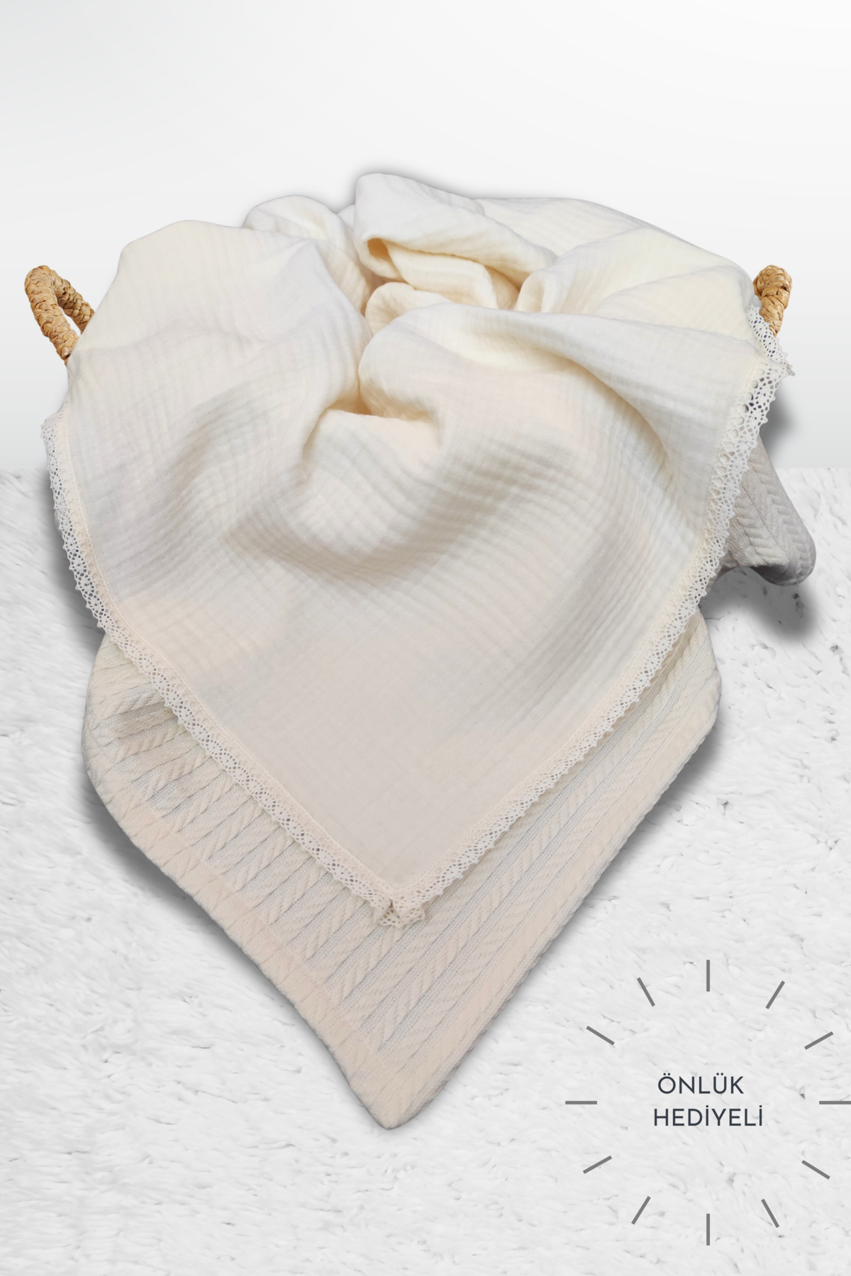 4 Layers Muslin & Knit Pattern Quilting, Baby & Kids Blanket, 100% Cotton, 110x120 cm