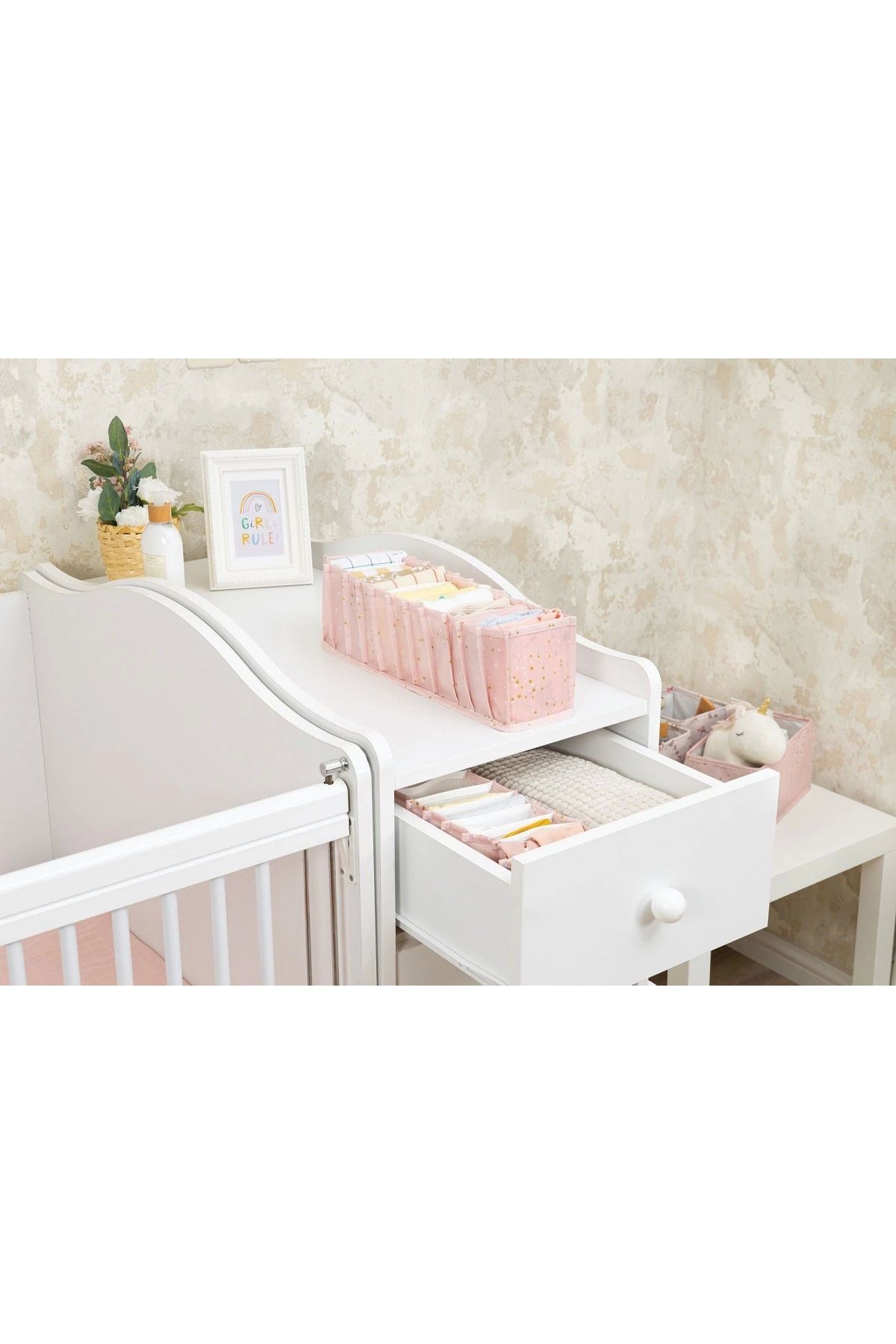 Astra Market Baby Akordiyon Organizer Çekmece Düzenleyici Small (pembe) -04102