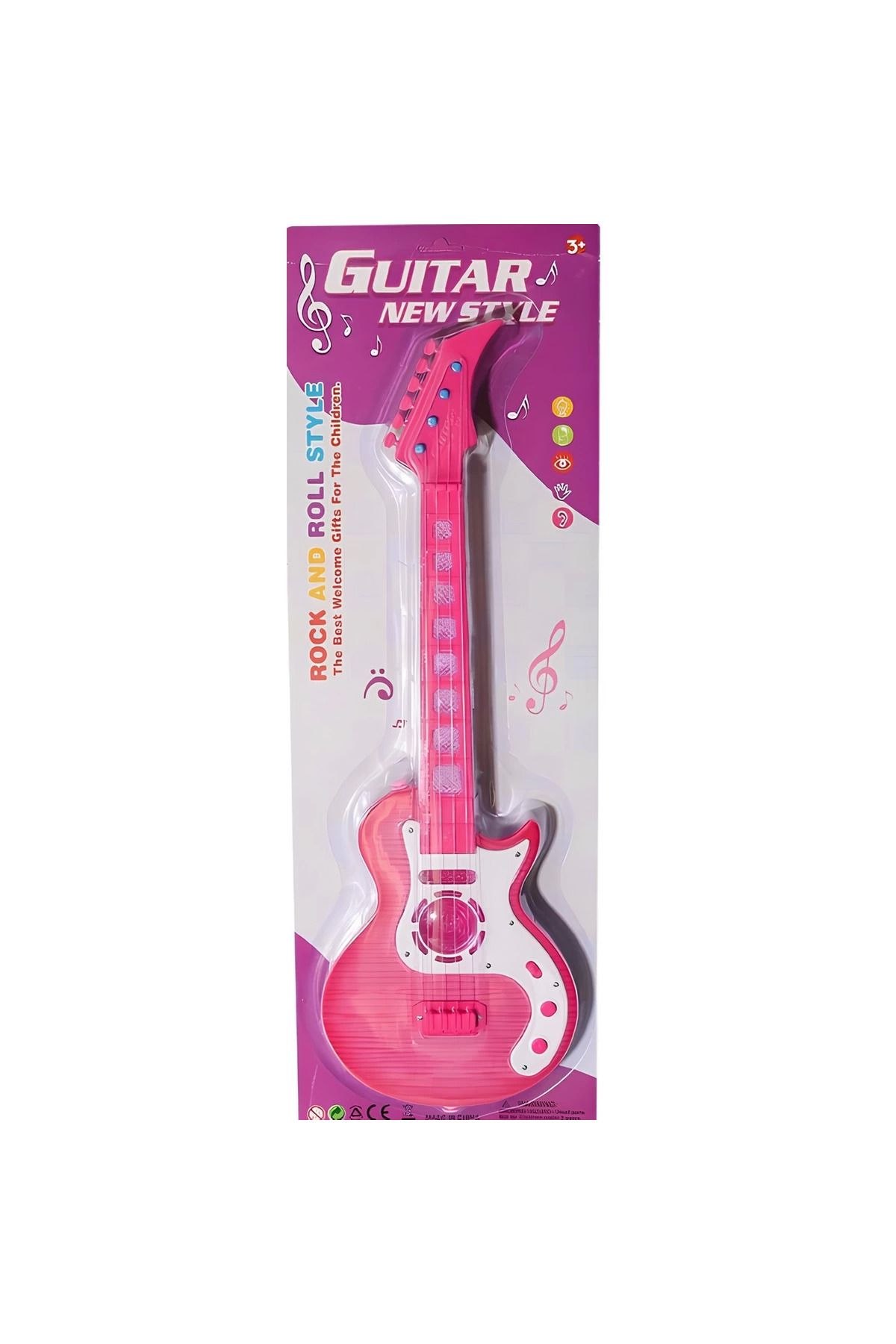 TOYFEST Rock  and Roll Müzikli Pilli Gitar - 54 CM