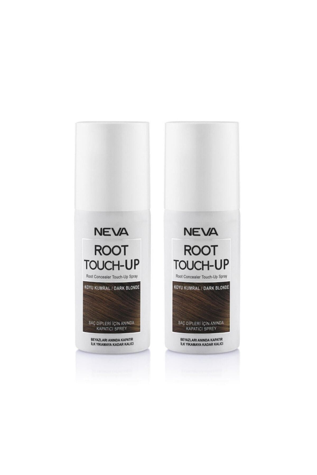 رنگ مو نارنجی مردانه و زنانه Root Touch Up Neva Spray 75 میل تیره Kumral 2 قطعه Root Touch-Up