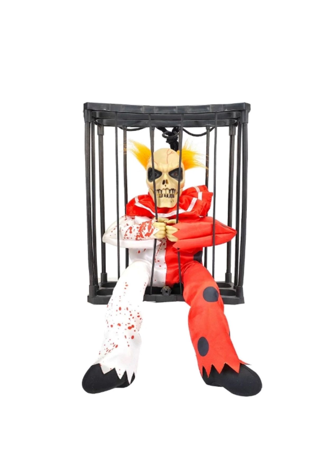 demila Hareketli Sesli Sensörlü Mahkum Joker İskelet Dekorasyon 22x27 Cm - MLA2004-8502