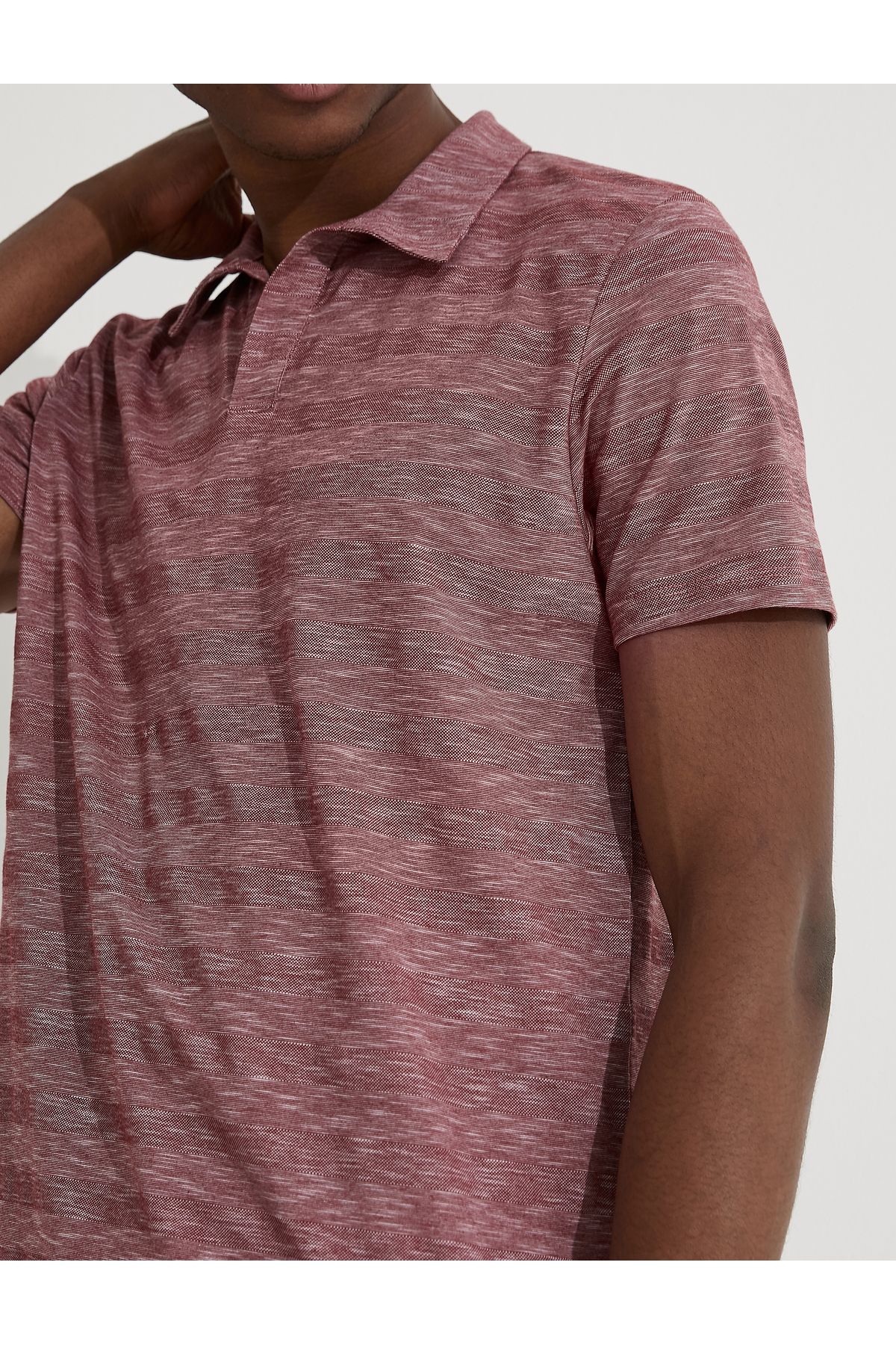 Koton-T-shirt με ριγέ πόλο με λαιμόκοψη 5