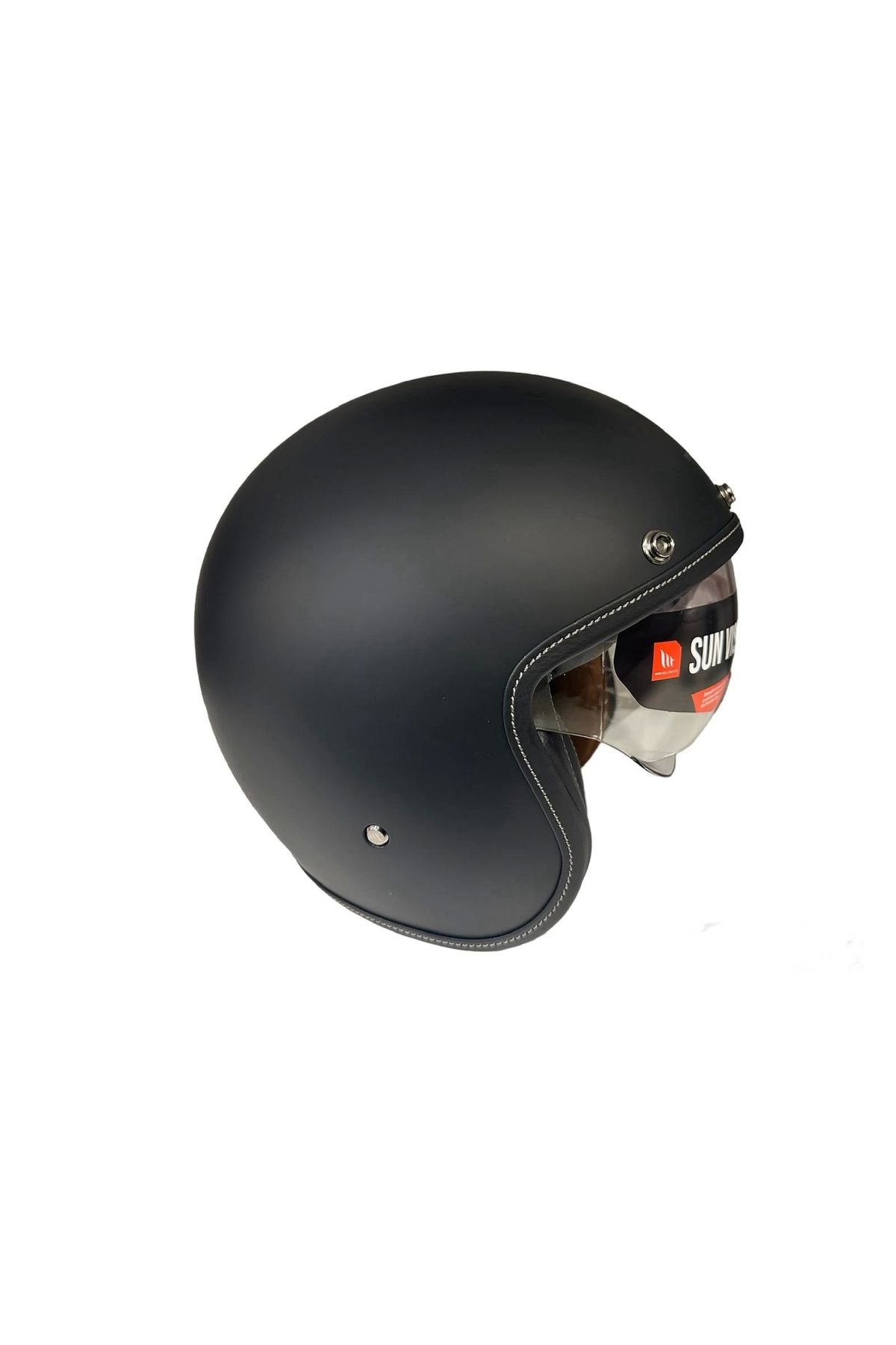 MT Helmets-HELMET MT LEMANS 2 SV MATTE BLACK WITH TRANSPARENT VISOR 2