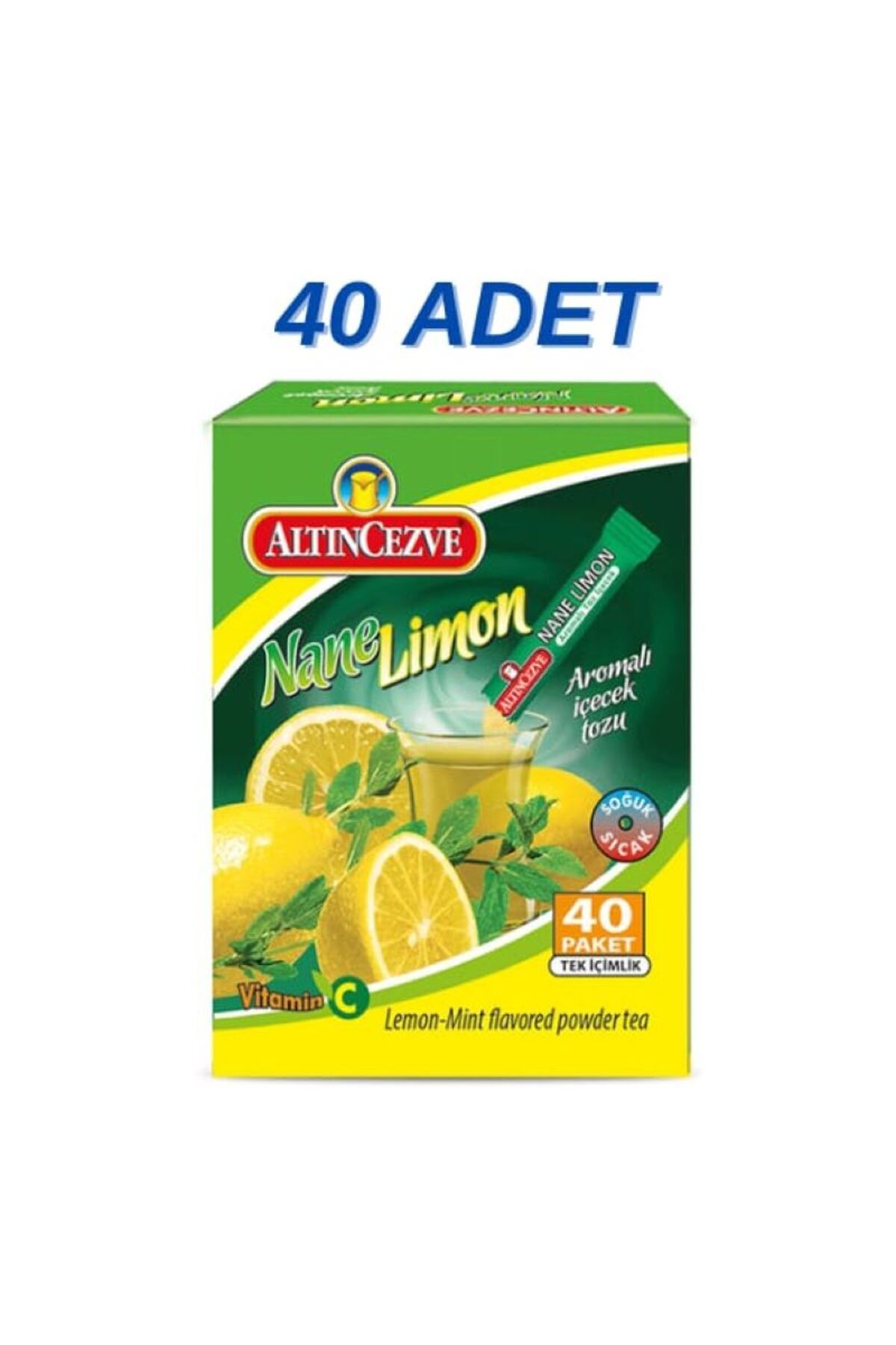 Altıncezve ALTINCEZVE NANE LİMON TEK İÇİMLİK İÇECEK TOZU 40 × 1,5 GR ( 40 KUTU )