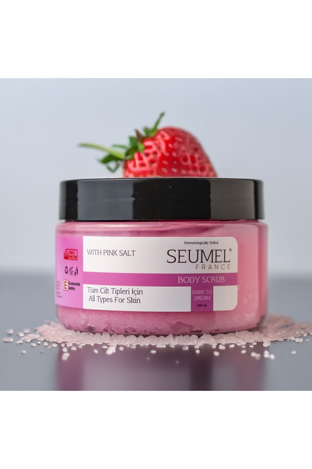 Seumel France Body Scrub - Besleyici Arındırıcı Nemlendirici Vücut Peeling - Batık Ve Çilek Bacak Onarıcı 200 ml