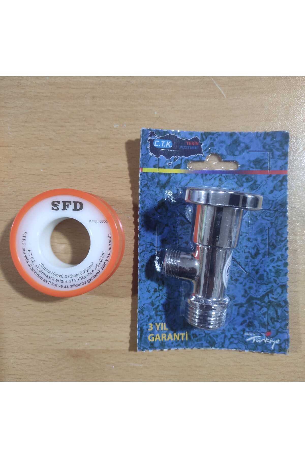 ctk ÇTK TAHARET MUSLUĞU ÇEVİRMELİ KROM TEFLON BANT HEDİYELİ