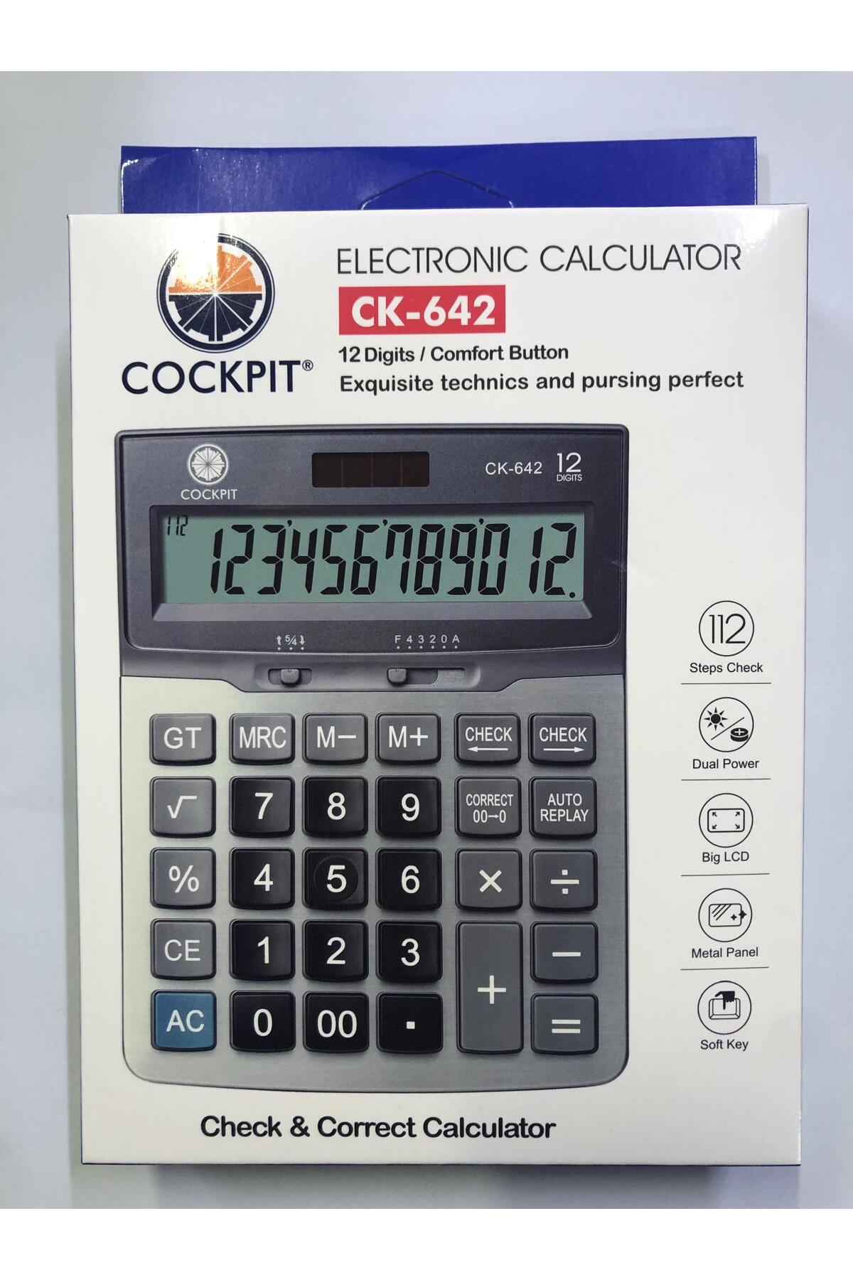 Cockpit CK-642 HESAP MAKİNESİ BÜYÜK BOY 12 HANE