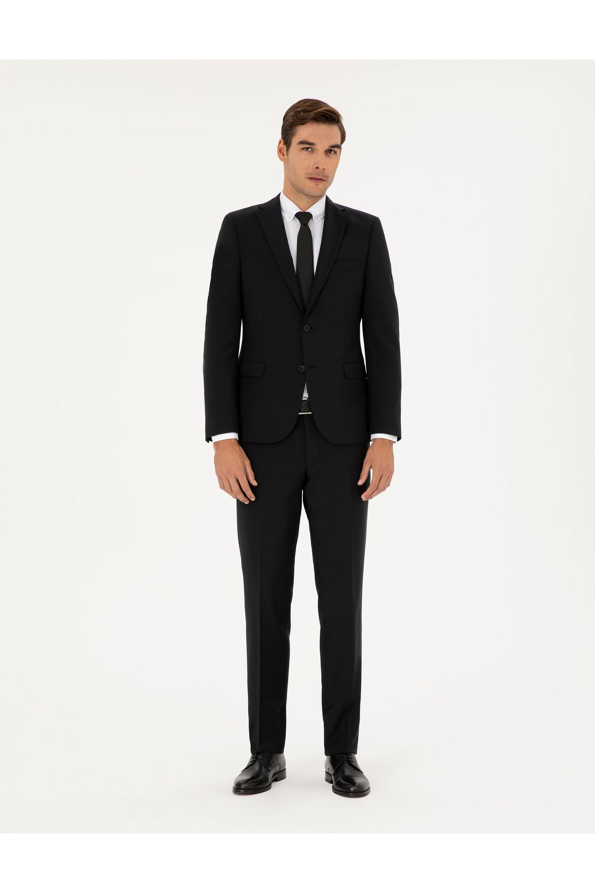 costume noir slim en laine mélangée 50297483 vr046