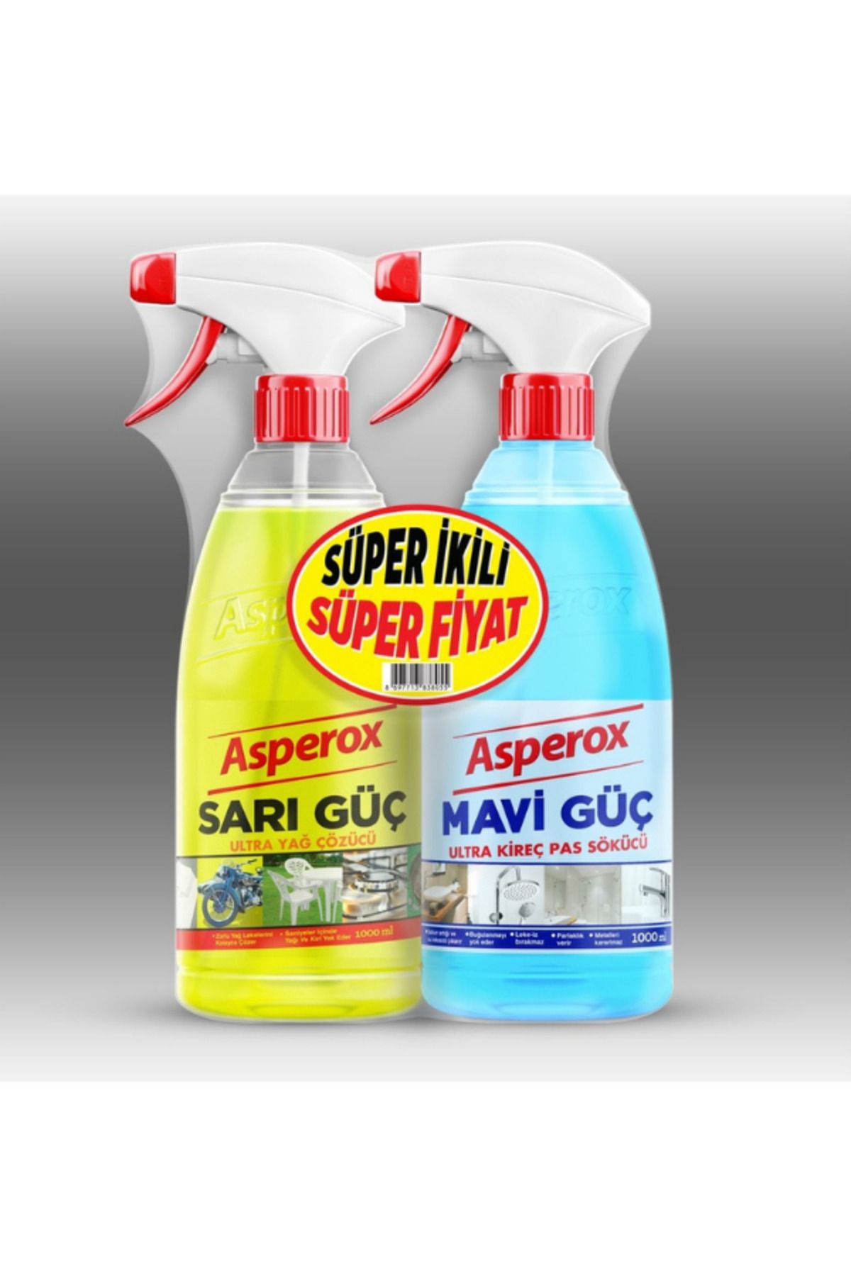 ASPEROX Sarı Güç 1 Litre Asperox Mavi Güç 1 Litre