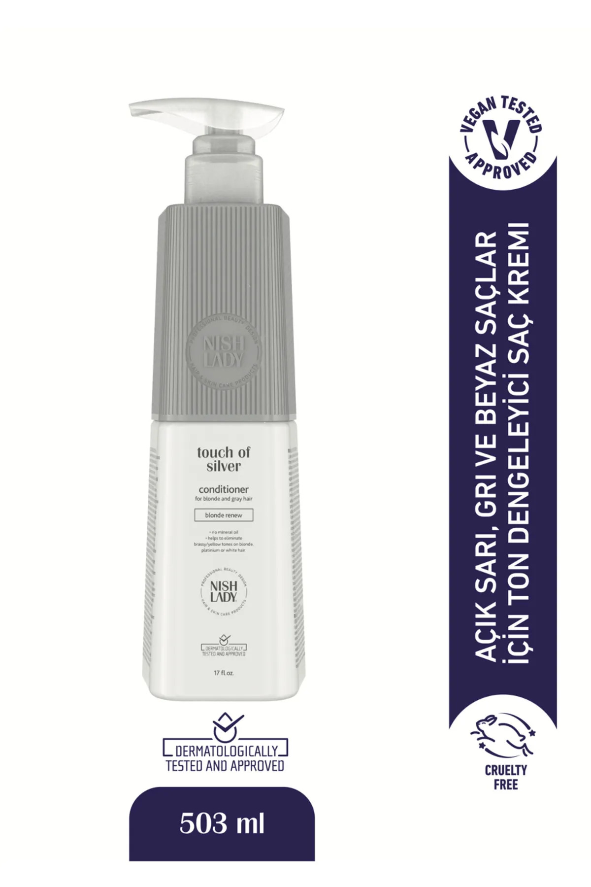 NISHLADY Touch Of Silver Saç Bakım Kremi 503ml / Dore Yok Edici Mor Saç Kremi — NLSŞ1000