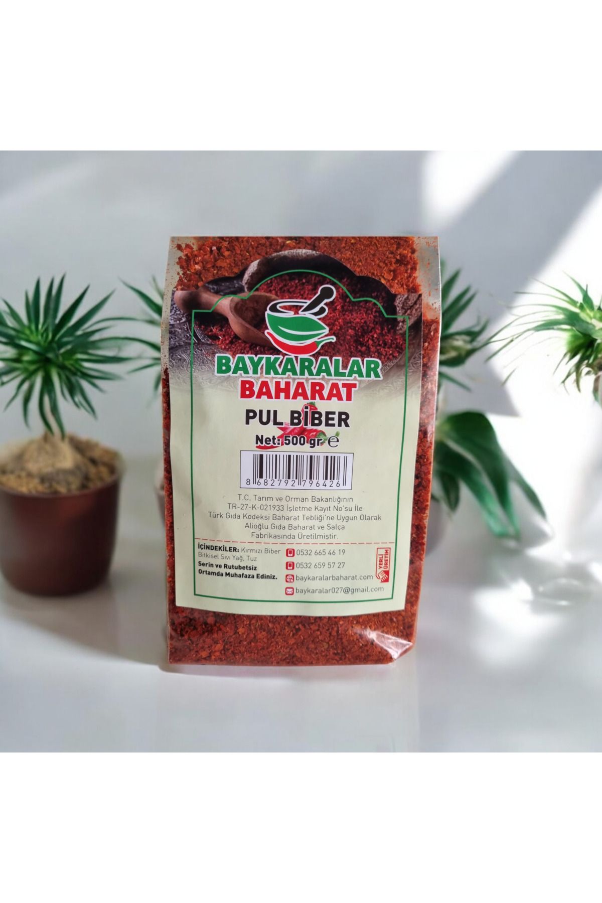 BAYKARALAR BAHARAT Ipek Tatlı Toz Bıber (500GRAM)