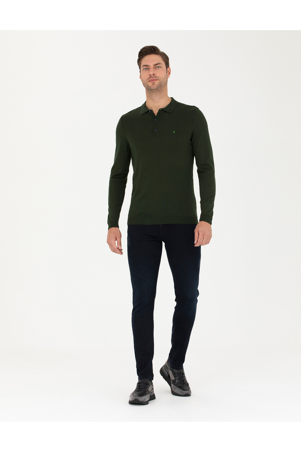 بافت مردانه راسته آستین بلند | پیر کاردین Pierre Cardin G021SZ0TK.000.1740615 - تصویر 4