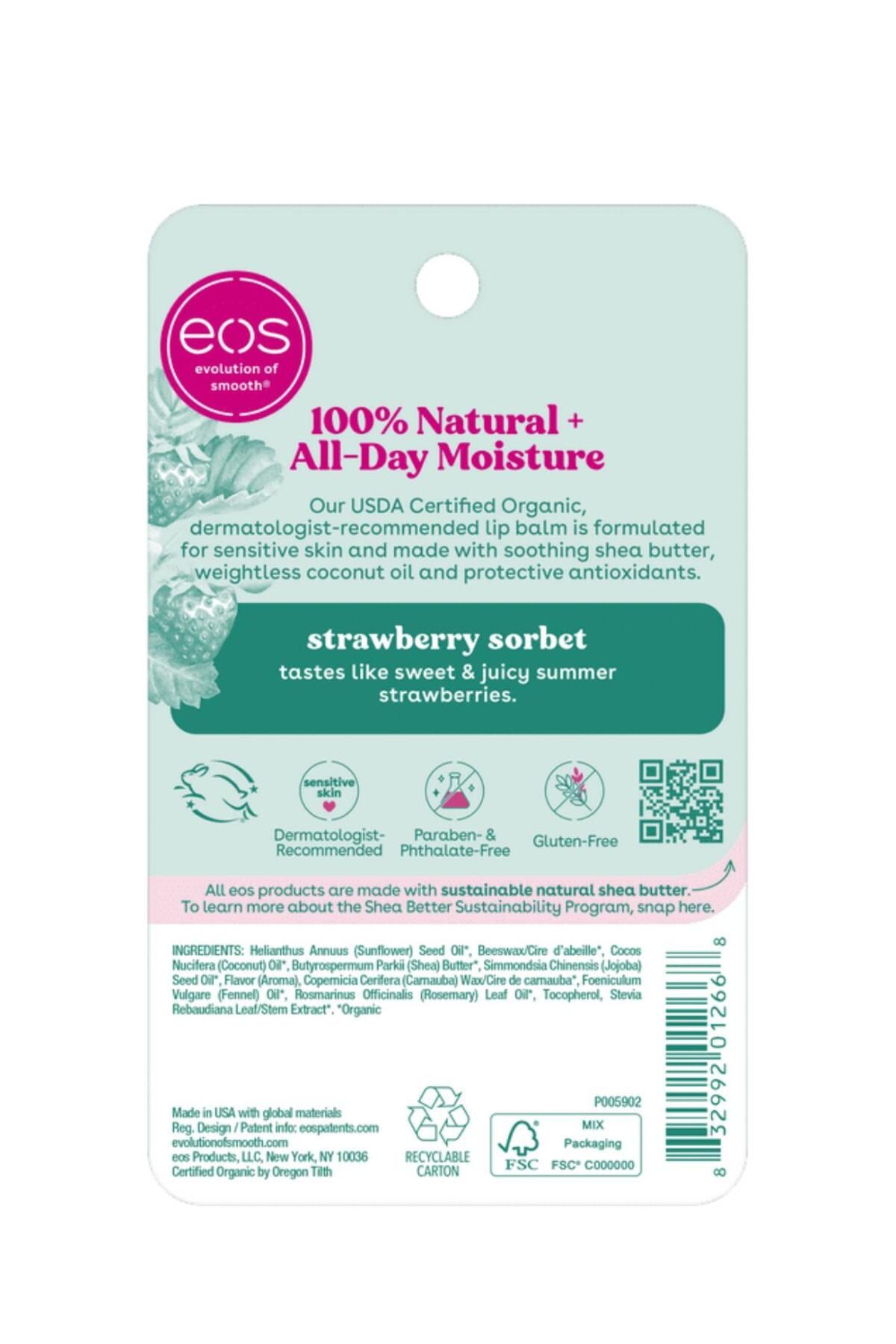 Eos-Strawberry Sorbet 2 Pack Lip Balm 2X4Gr 2
