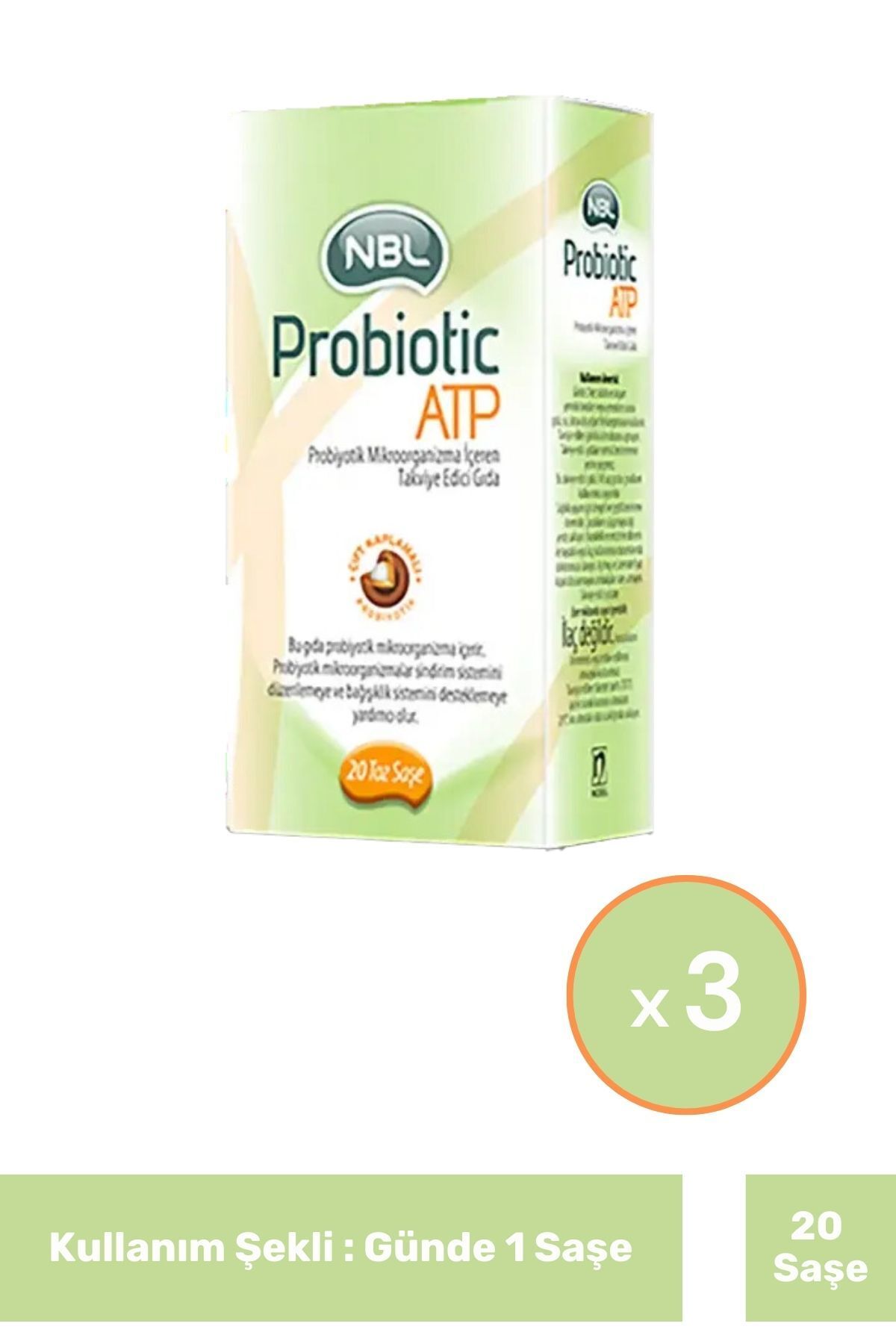 NBL Probiotic Atp Besin Takviyesi 20 Saşe 3'lü Paket