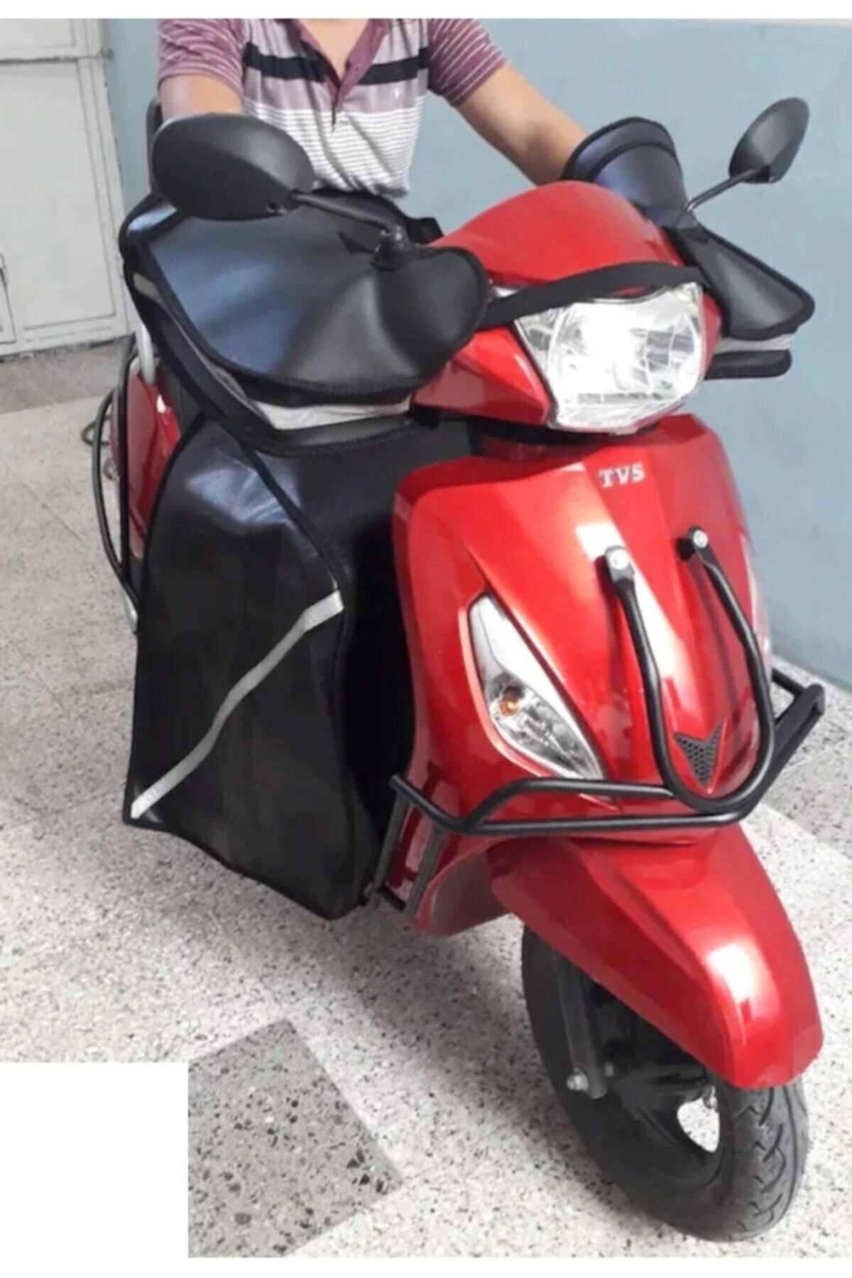 Belderia Scooter Motorsiklet El Koruma Rüzgarlık Diz Örtüsü Birlikte Set