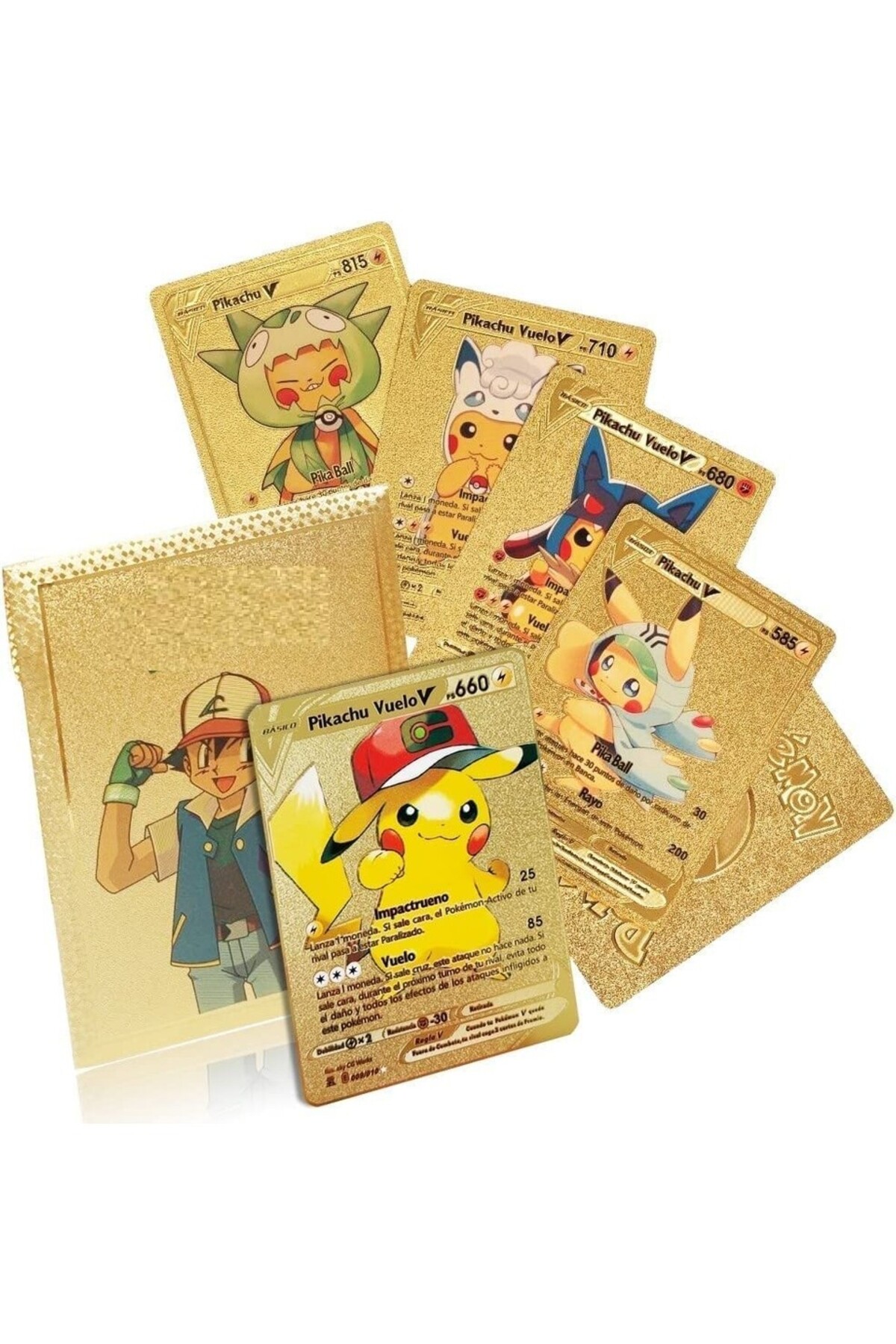 karinabest Pokemon Flexible Quality Gold Color 1 Pack (10 Cards) Playing  Card- Trendyol