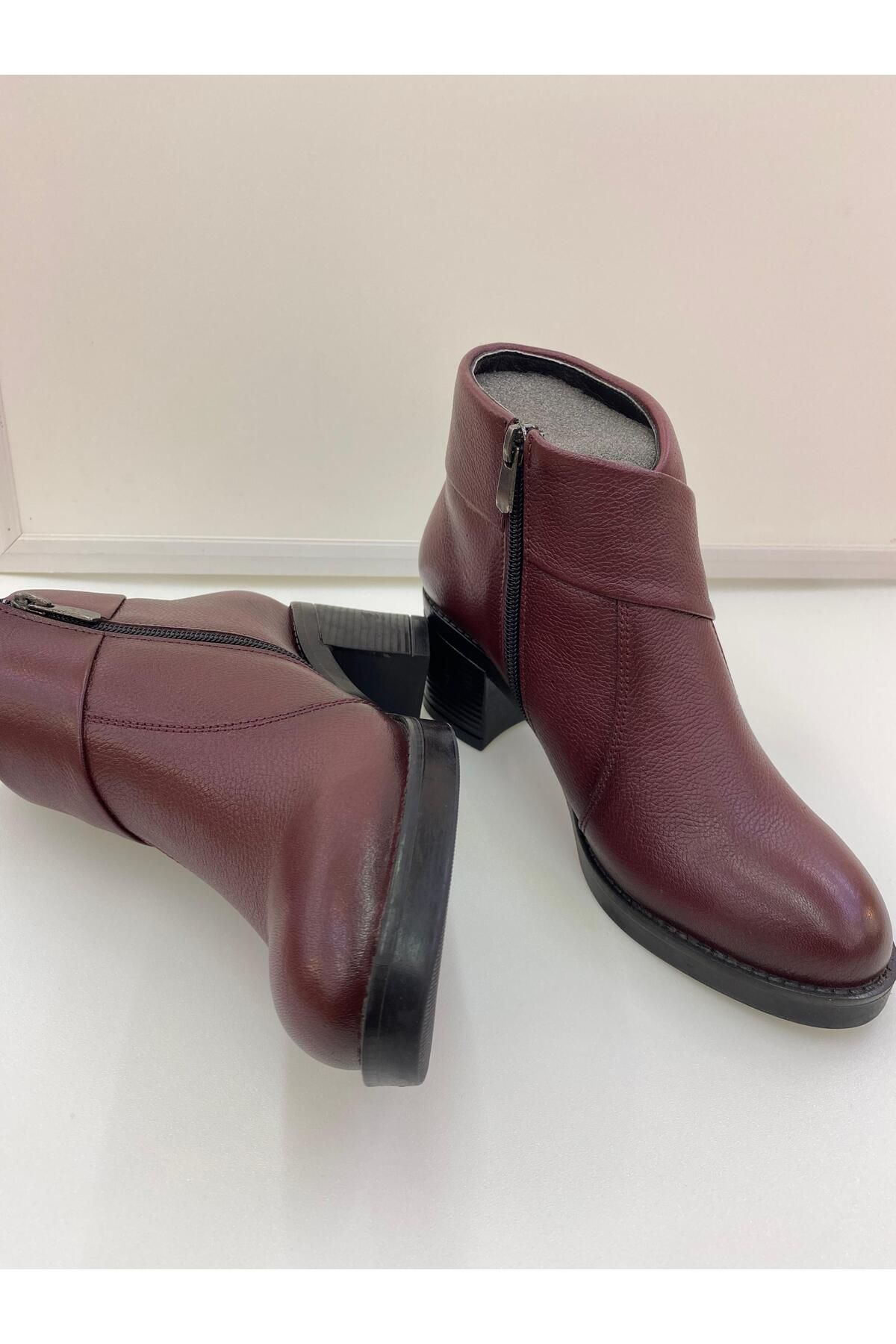 WOMAN COLORS-Genuine Leather Daily Women's Boots Bootie Leather Boots 4