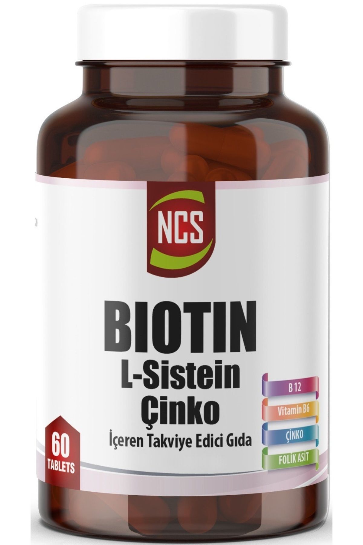 NCS Biotin L-sistin Vitamin B6 Folik Asit Vitamin B12 L Metiyonin 60 Tablet