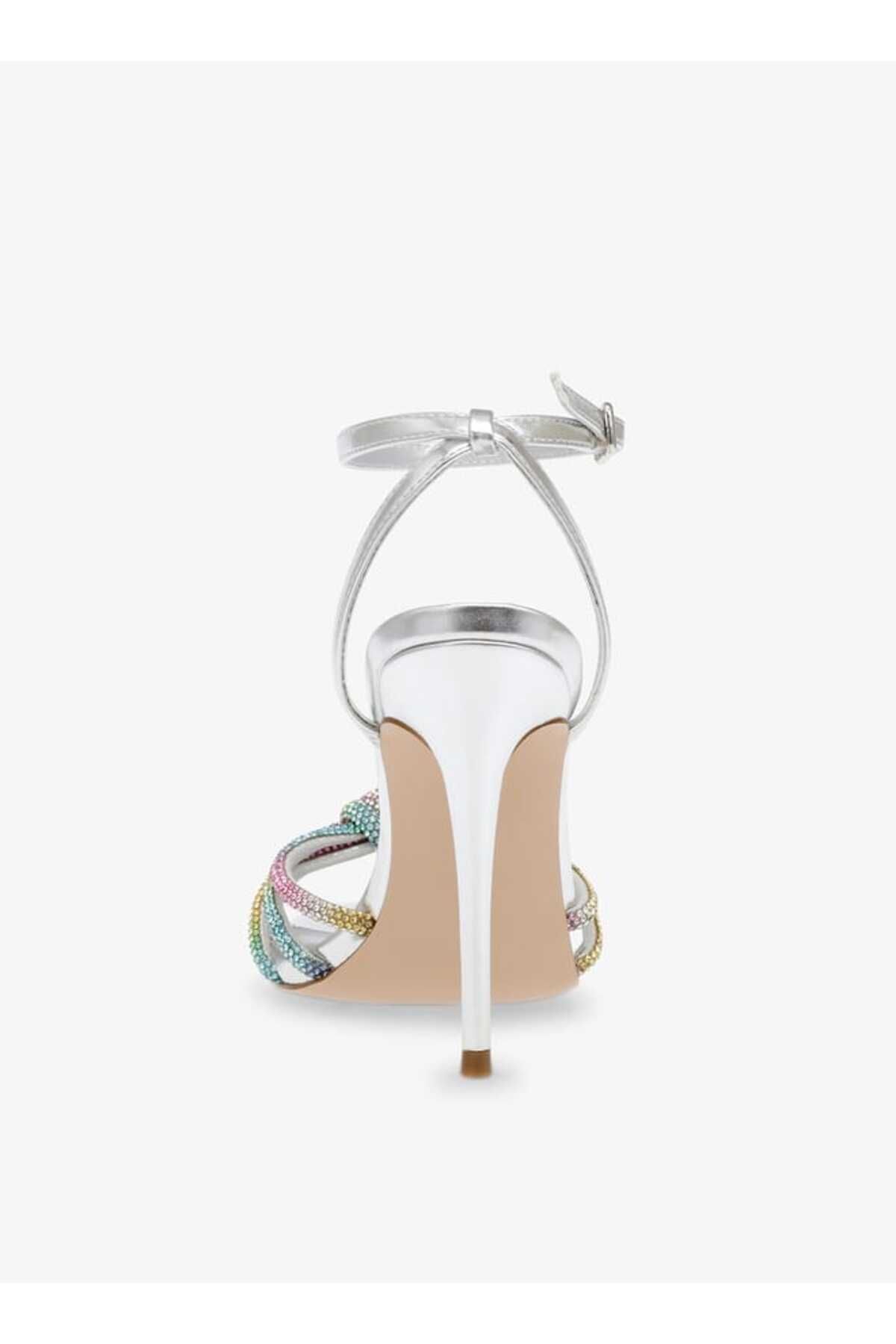 Steve Madden-Women's Embellished Stiletto Sandals with Ankle Strap Closure 4