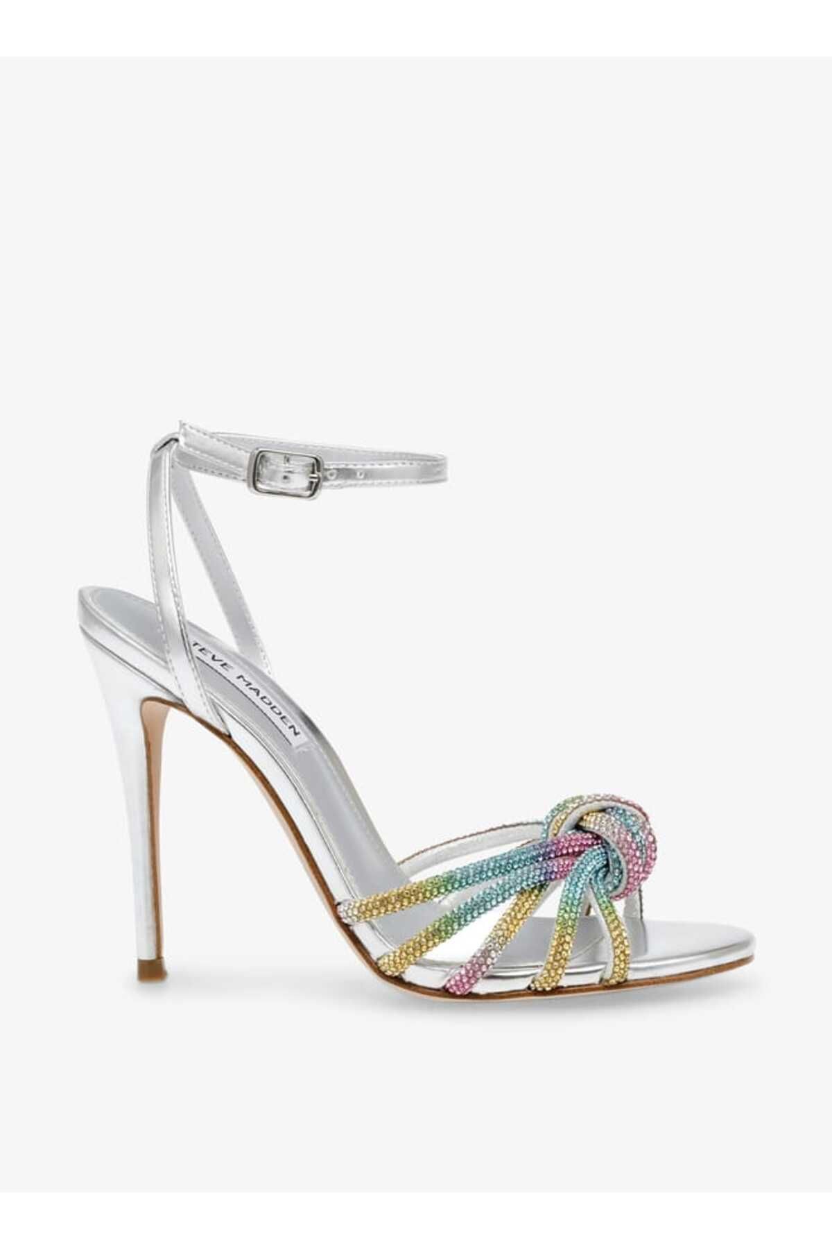 Steve Madden-Women's Embellished Stiletto Sandals with Ankle Strap Closure 2