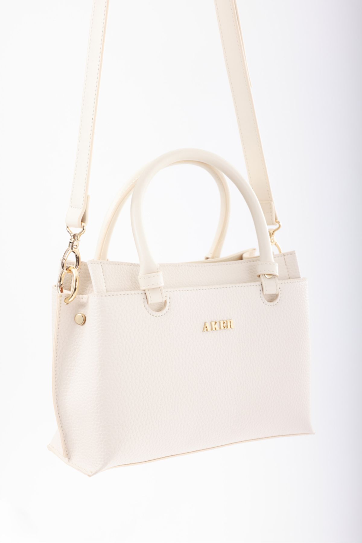 Aker-Handbag - Beige - Textured 2