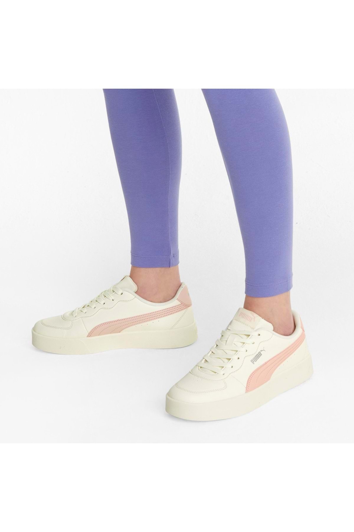 Puma Skye Clean 380147-04 Unisex Spor Ayakkabı BEJ görsel 2