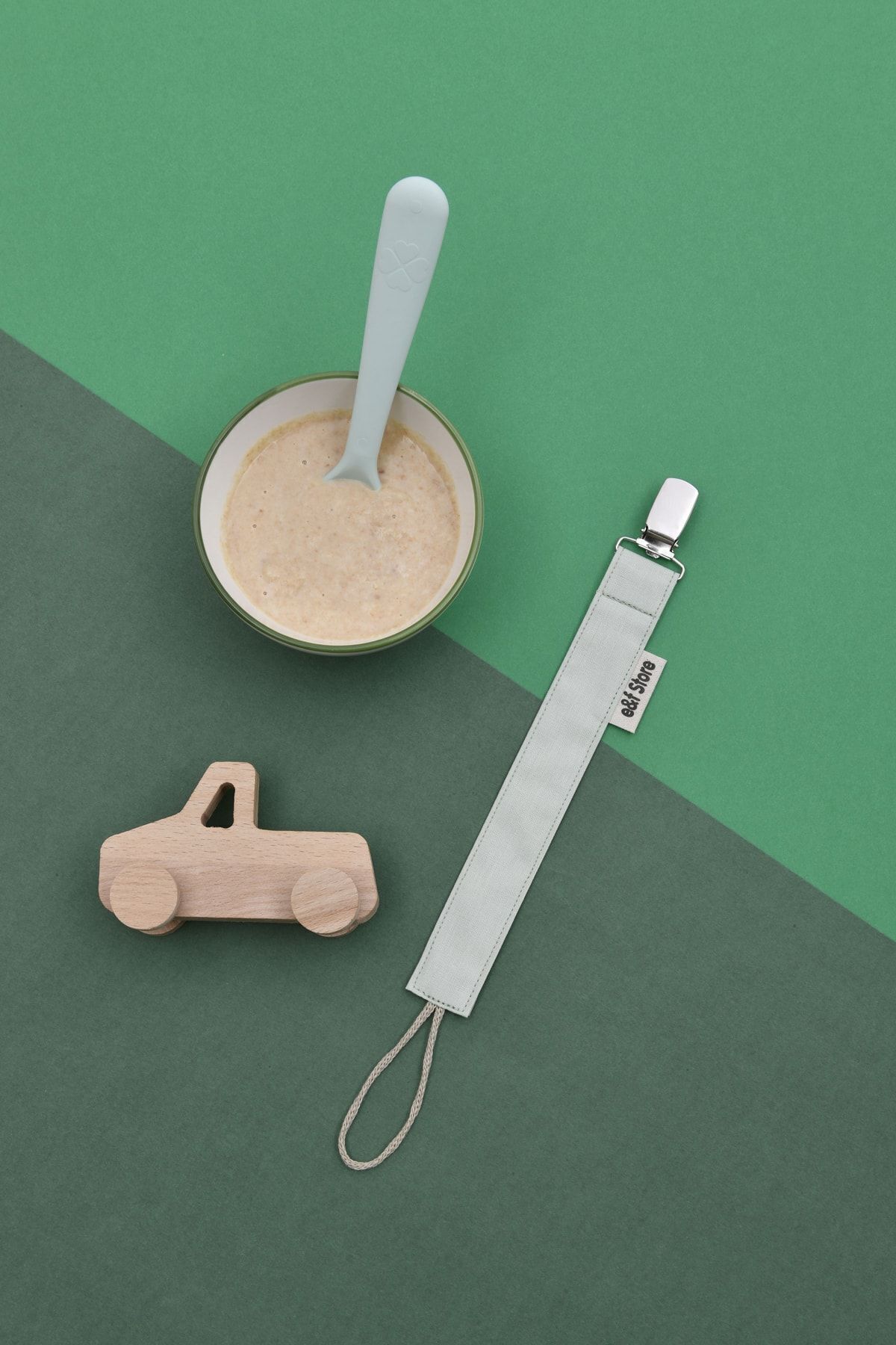 e&f Store Sertifikalı Pamuklu Emzik Askısı - 5'li Set - Mavi Tonları - Bebek Emzik Zinciri fotoğrafı 3 (önizleme)