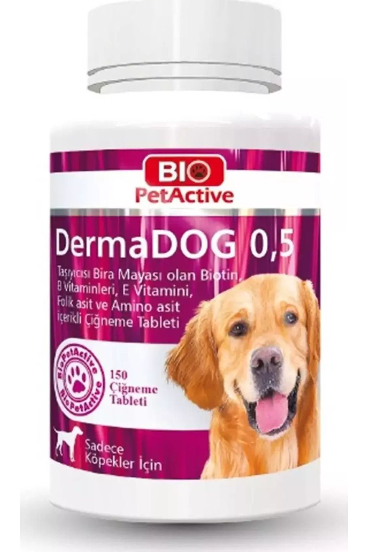 BİO ACTİVE Bio Pet Active Pet Active Dermadog Köpekler Için Bira Mayalı Sarimsakli Tablet 100 Adet