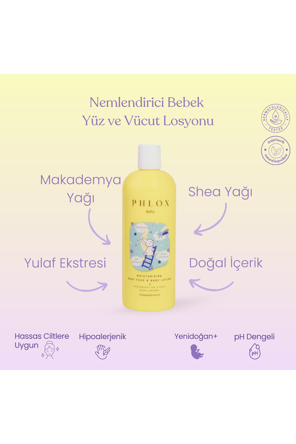 PHLOX Bebek & Çocuk 3lü Bakım Seti (ŞAMPUAN 400 ML - LOSYON 400 ML - MASAJ YAĞI 100 ML) fotoğrafı 3 (önizleme)