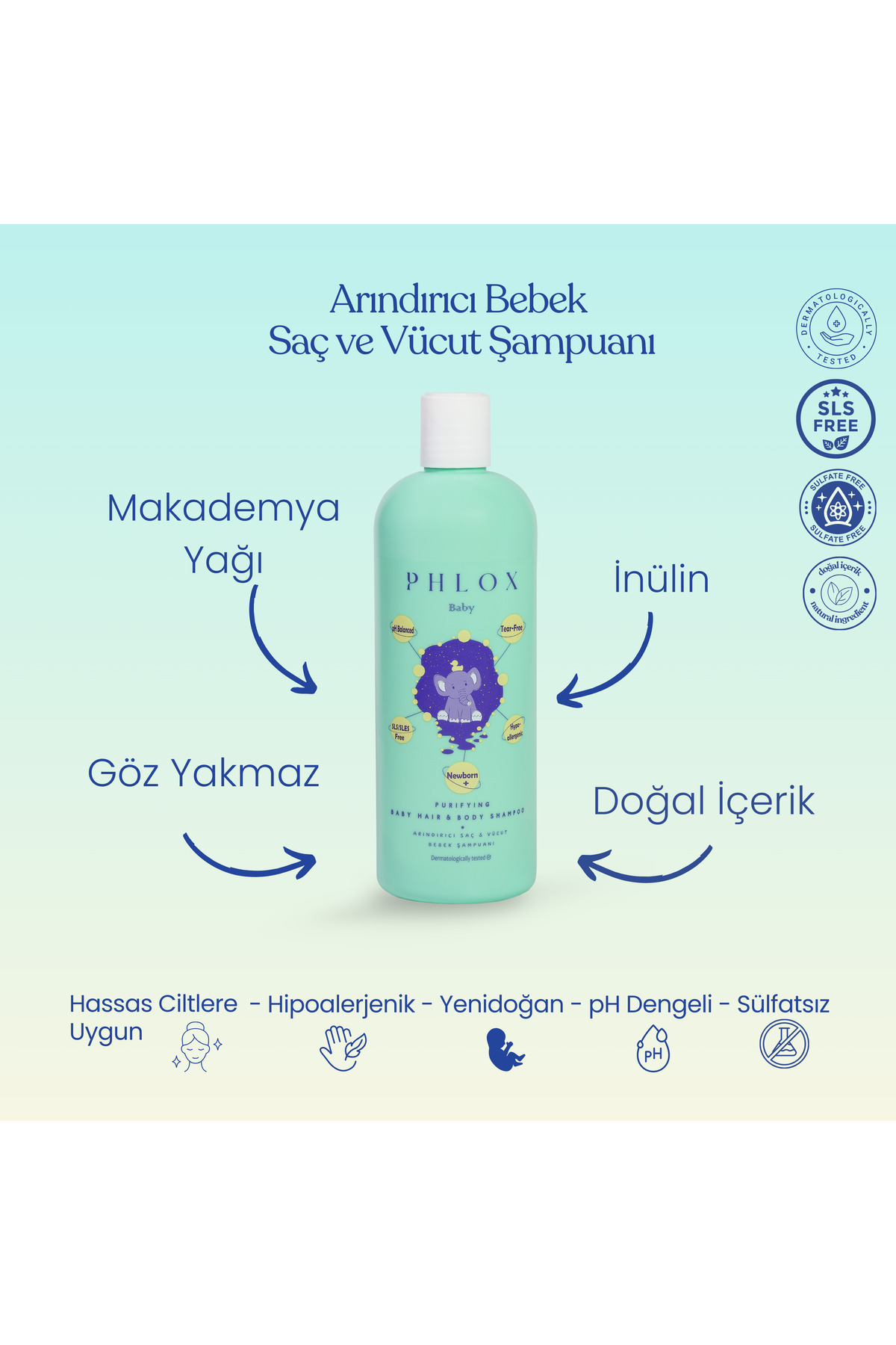 PHLOX Bebek & Çocuk 3lü Bakım Seti (ŞAMPUAN 400 ML - LOSYON 400 ML - MASAJ YAĞI 100 ML) fotoğrafı 4 (önizleme)