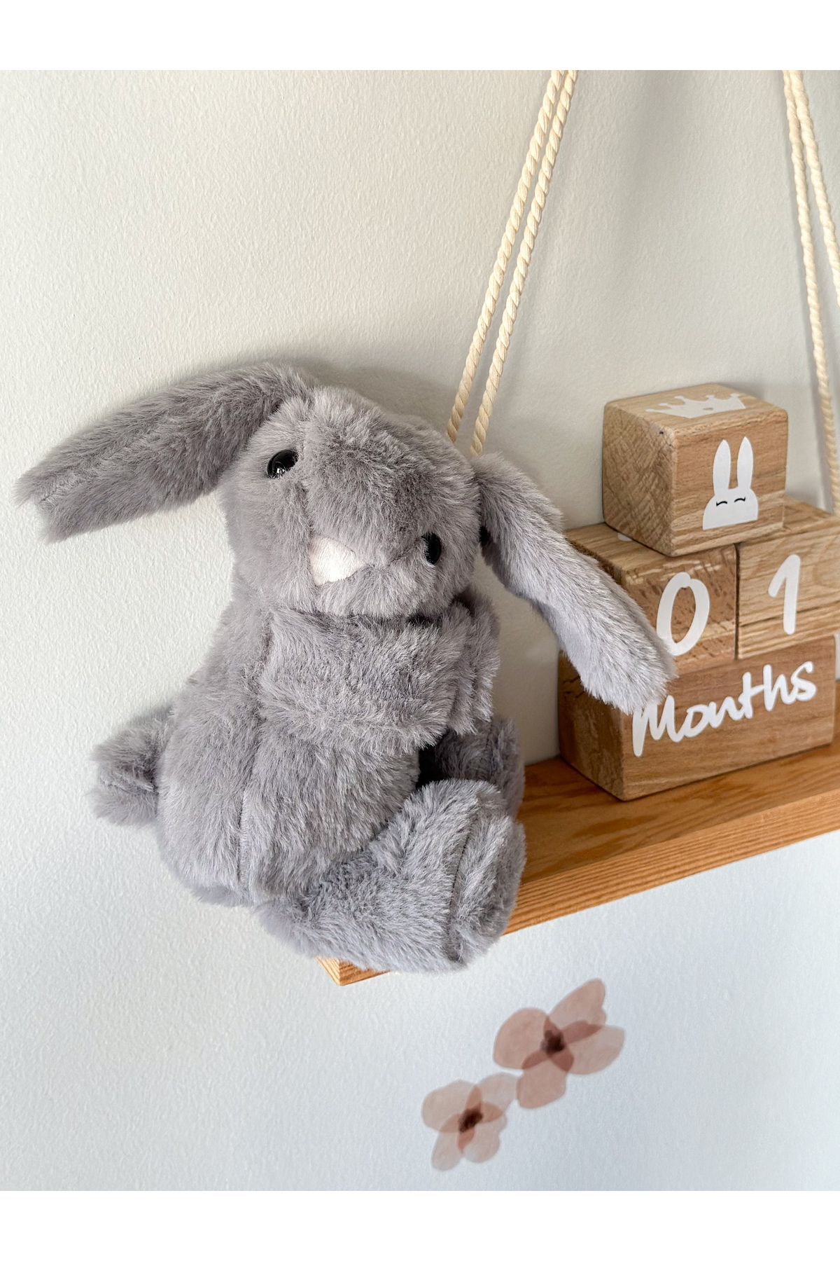 MOISY Kucaklayan Sarılan Ultra Soft Peluş Tavşan - Gri - Fiyatı