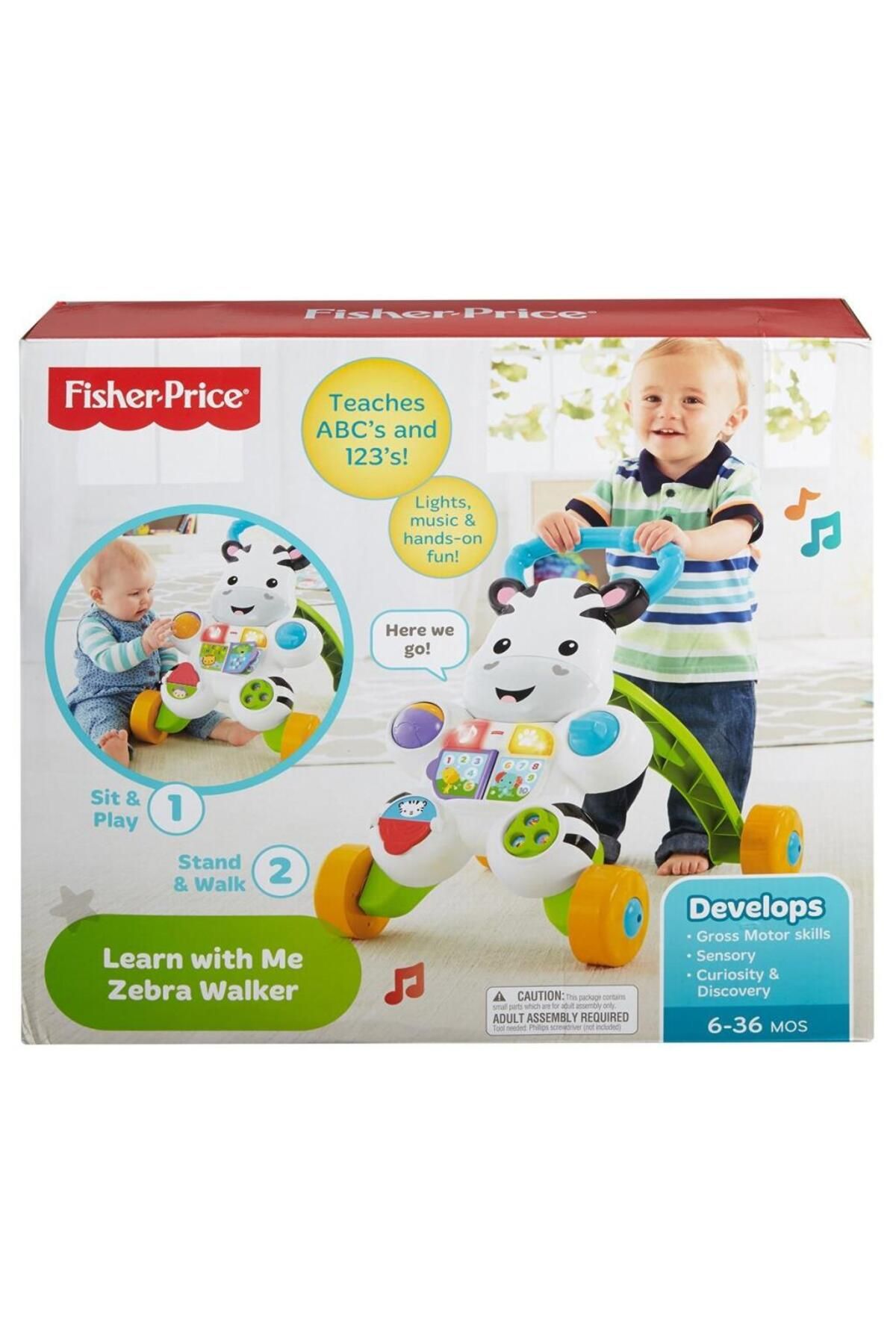 NEZADE STORE DLD80 Fisher-Price® Melodili Zebra Yürüteç