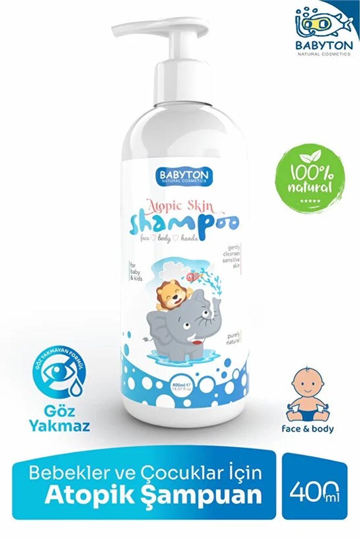 NEZADE STORE Babyton Bebekler ve Çocuklar İçin Atopik Şampuan 400 ml