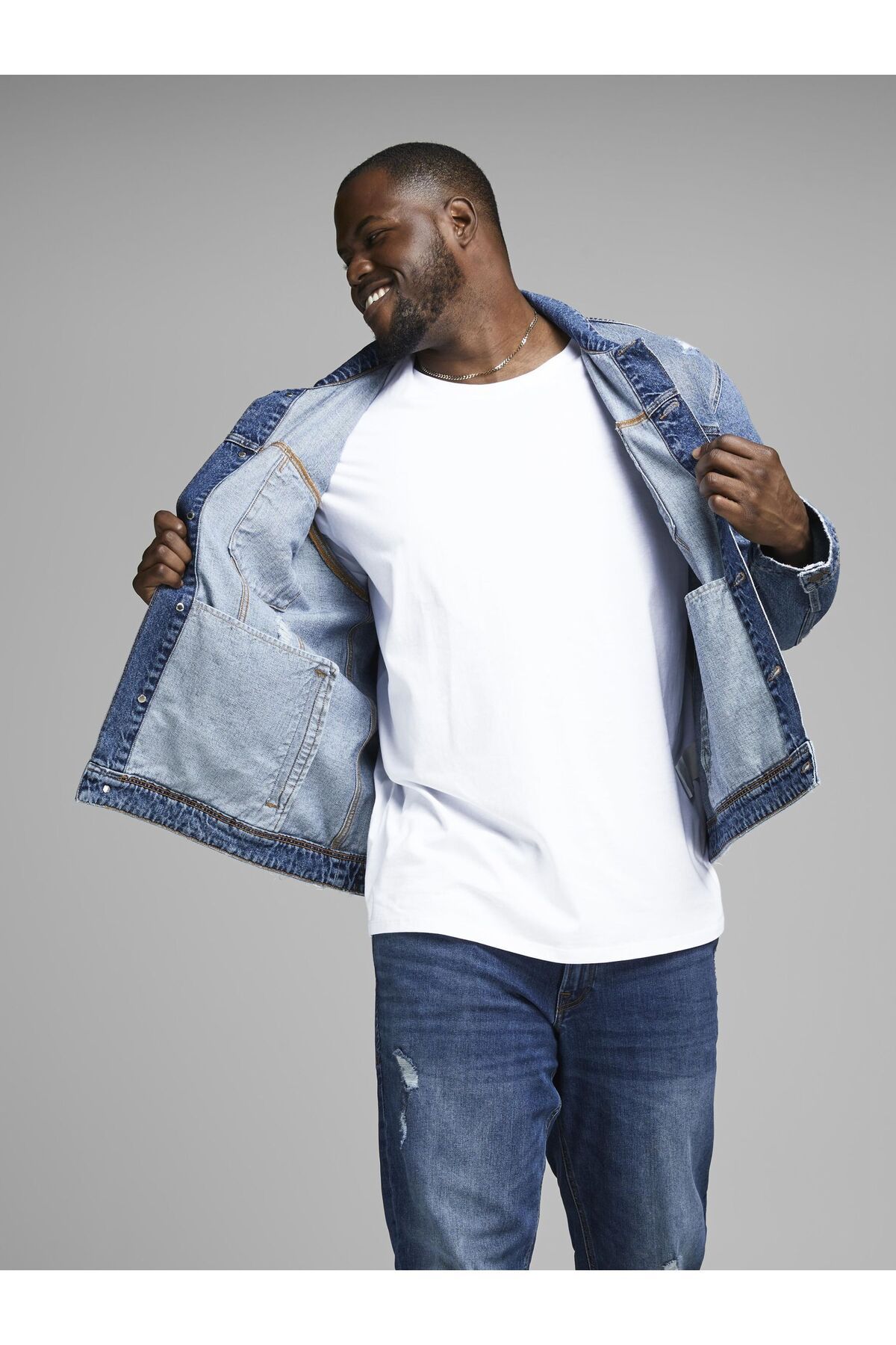 Jack & Jones Plus-T-Shirt Plus Einfarbig T-Shirt 8