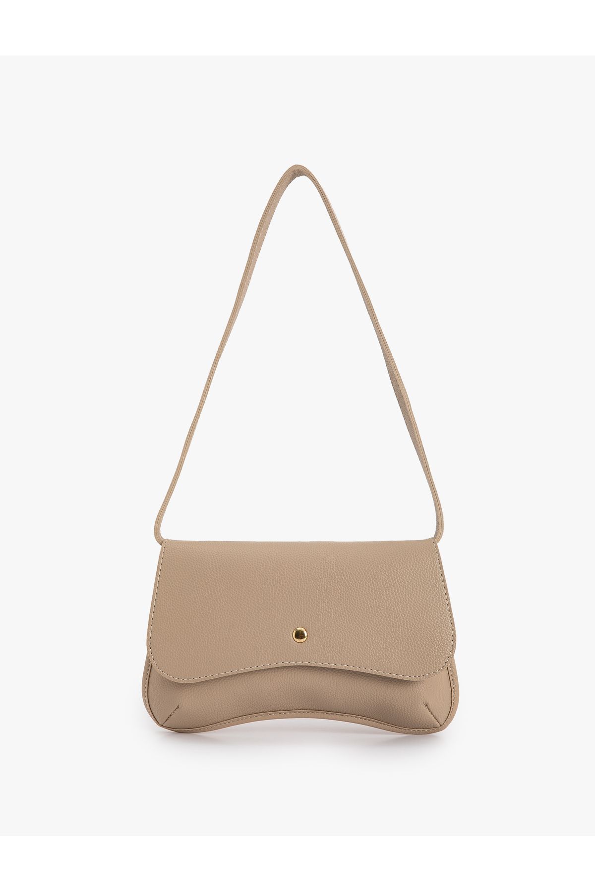 Koton-Asymmetric Cut Baguette Bag - Artificial Leather 2