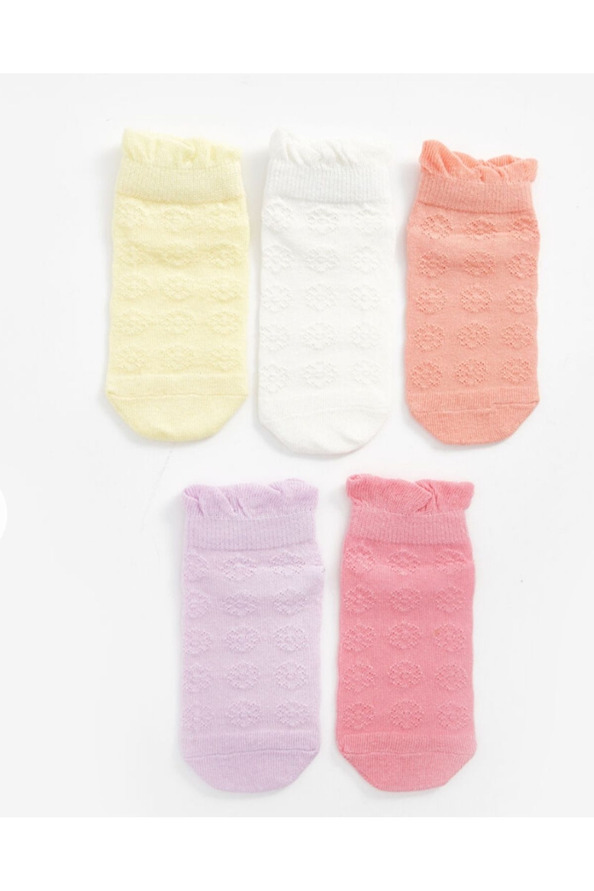 Decathlon-5 Pairs of Female Child Booties Socks 2