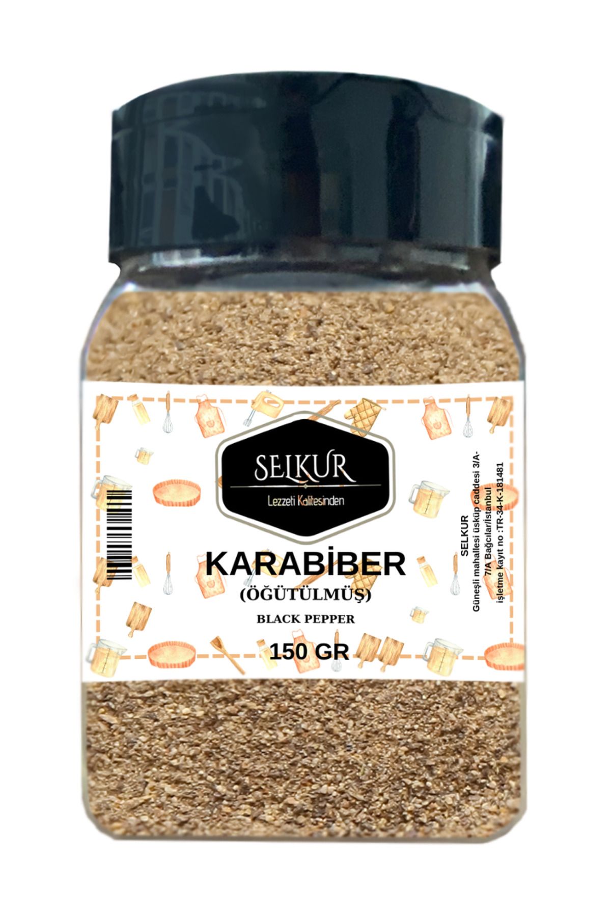 SELKUR Toz Karabiber 150gr (ÖĞÜTÜLMÜŞ)