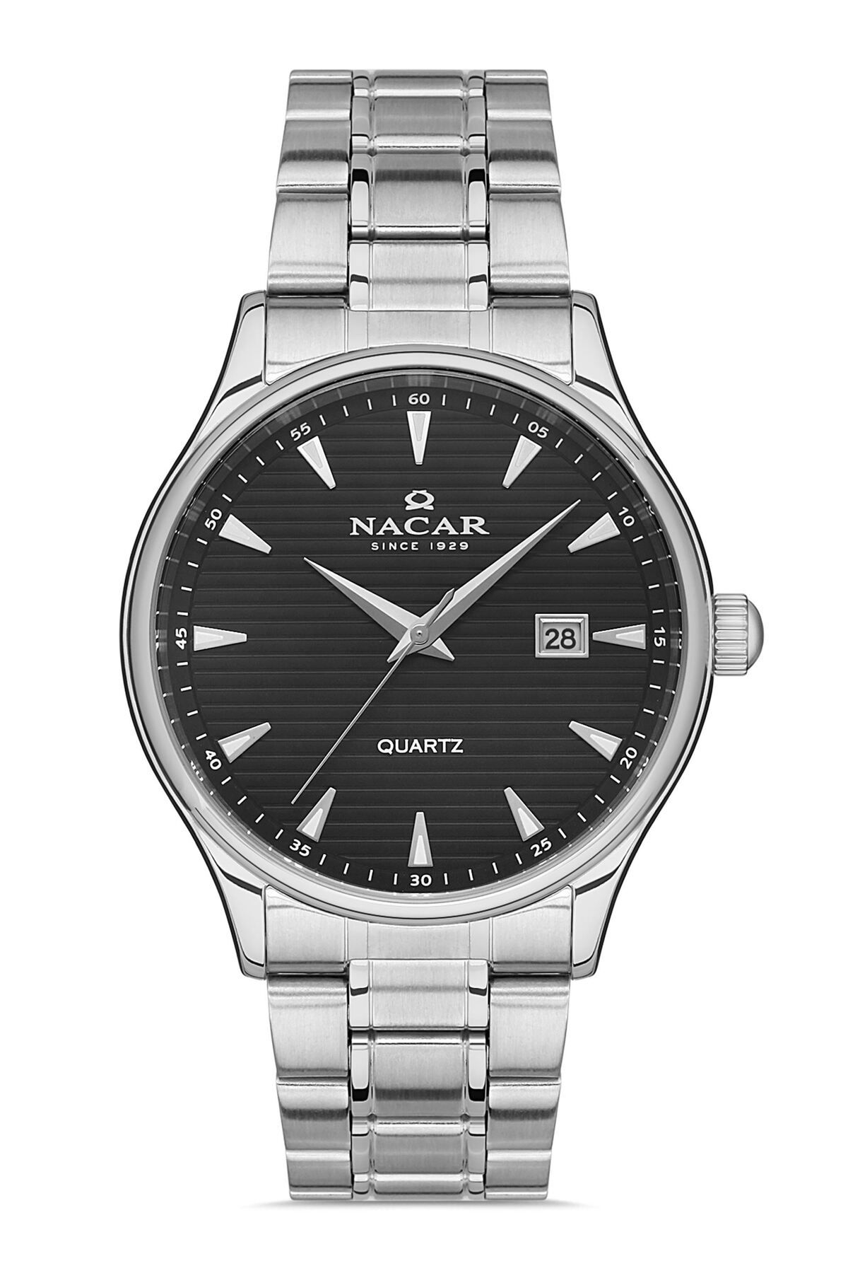 Nacar-Black Dial Classic Stainless Steel 5 Atm 43 mm Men's Wristwatch 1