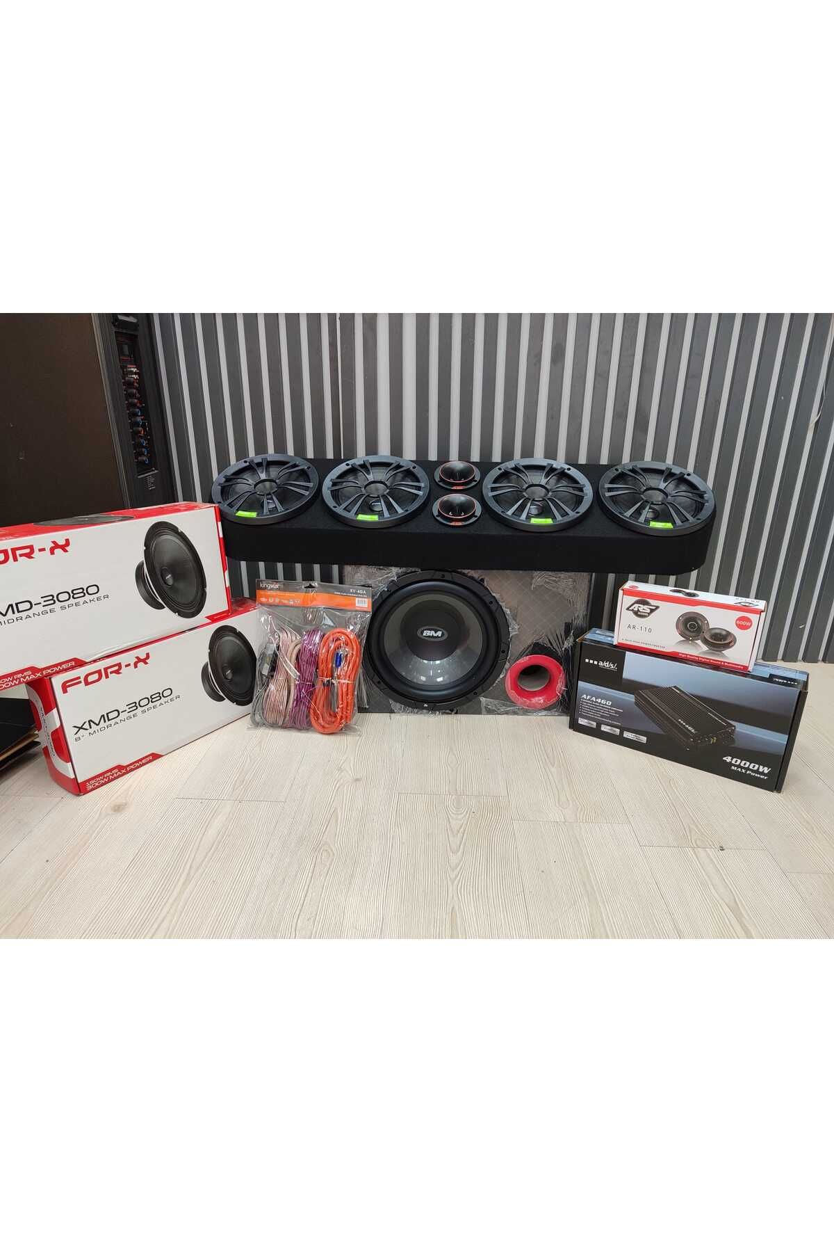 Boschmann 20cm for hazır kurulu komple pro ses sistemi 4000watt  ads amfi