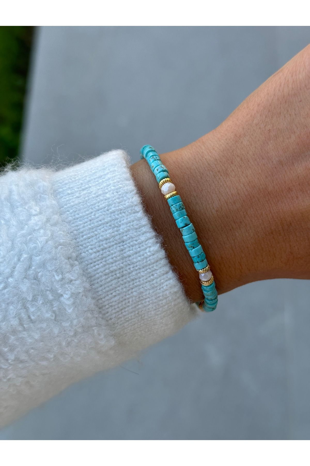 HERCY-Natural Turquoise Stone Bracelet |   Natural Stone Bracelet |   Turquoise Bracelet 5