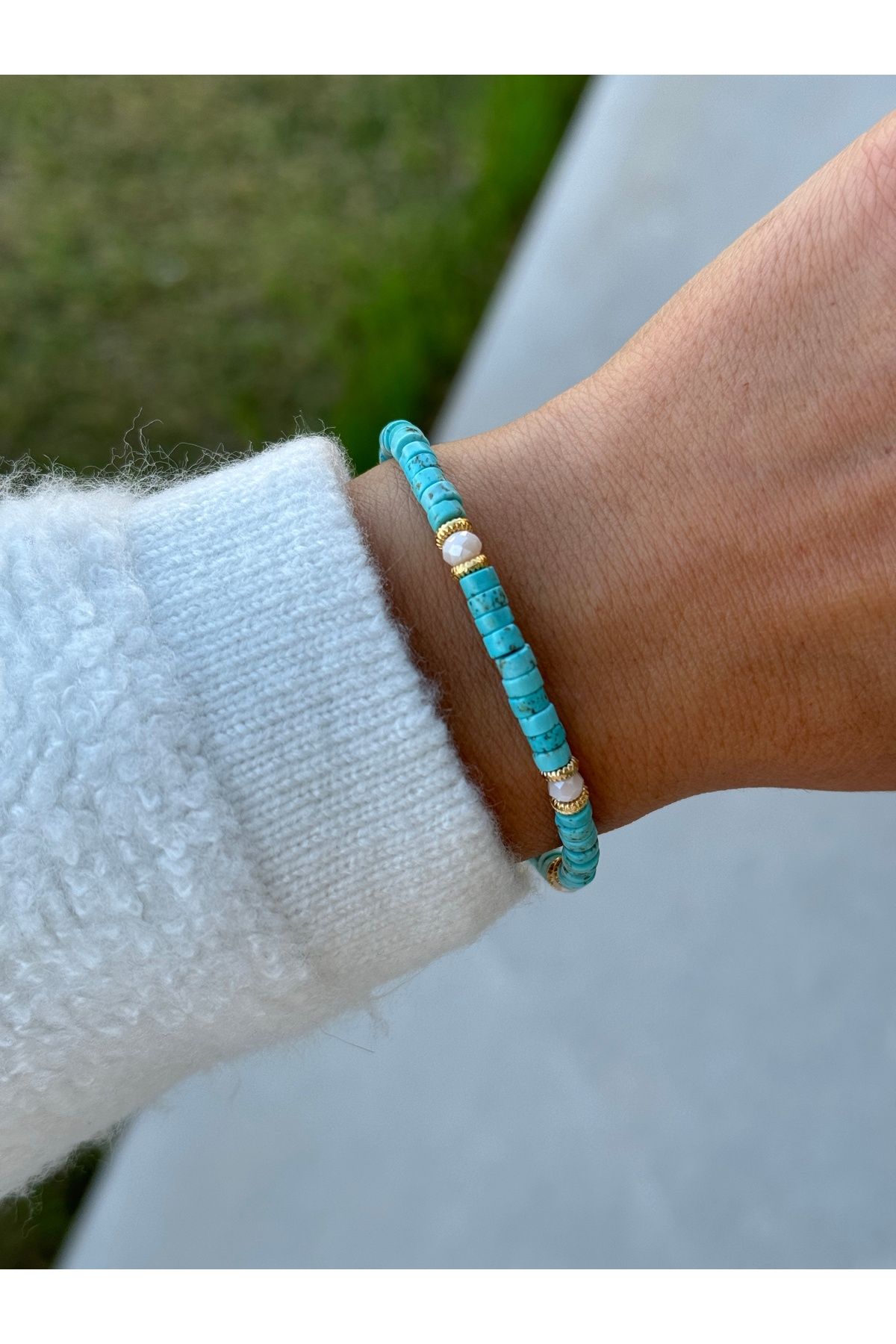 HERCY-Natural Turquoise Stone Bracelet |   Natural Stone Bracelet |   Turquoise Bracelet 3