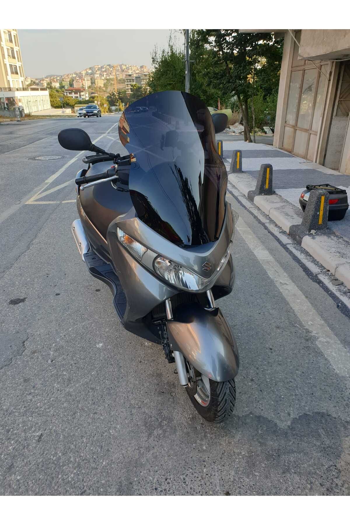 Suzuki Burgman UH 200 Siperlik Ön Cam 2006 2013 Model 61cm Siyah Renkli 4mm